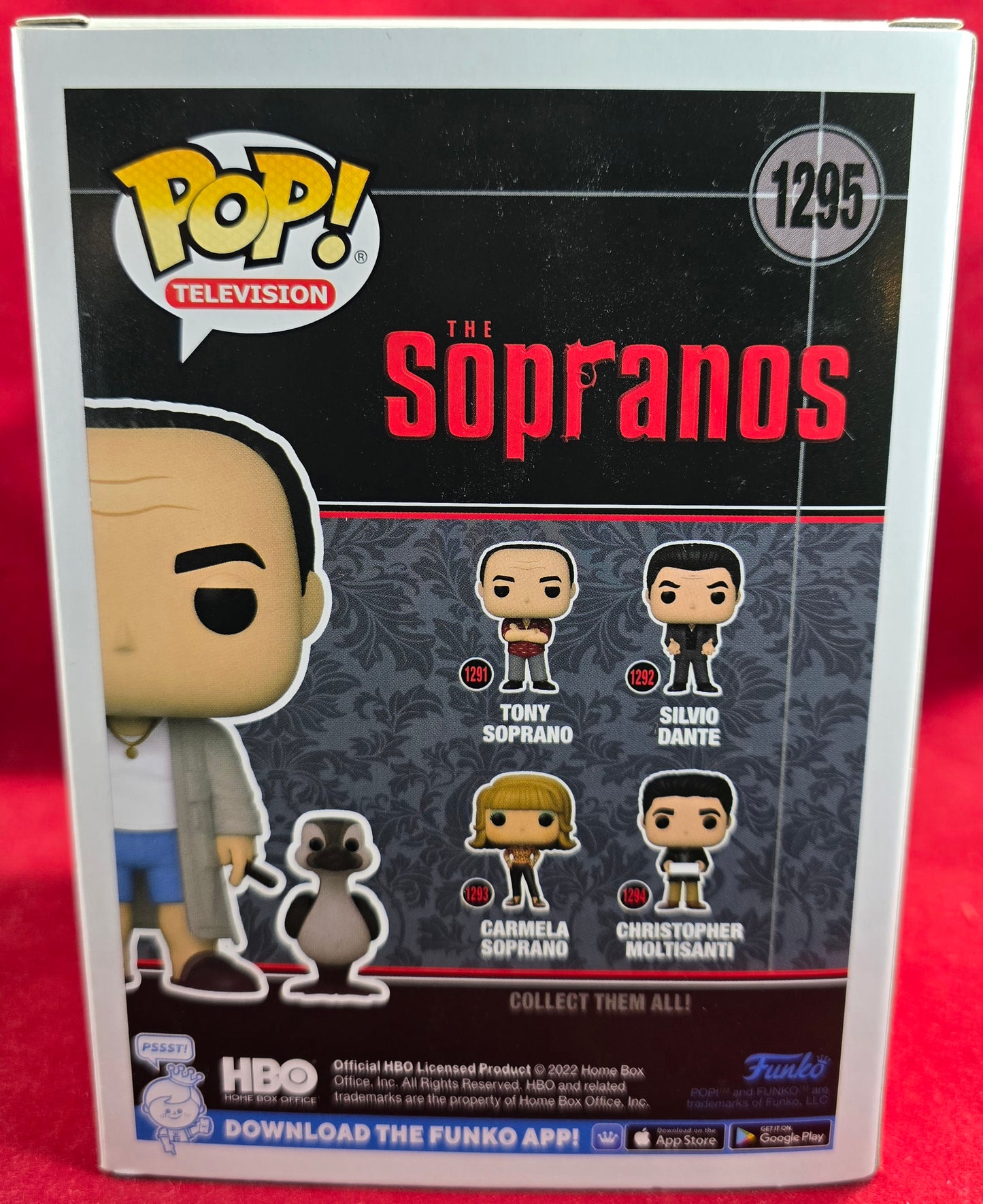 Tony Soprano with Duck Amazon exclusive funko # 1295 (nib) With pop protector