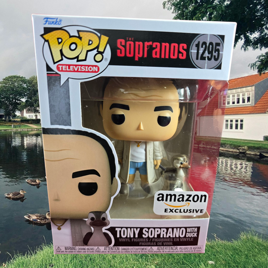 Tony Soprano with Duck Amazon exclusive funko # 1295 (nib) With pop protector