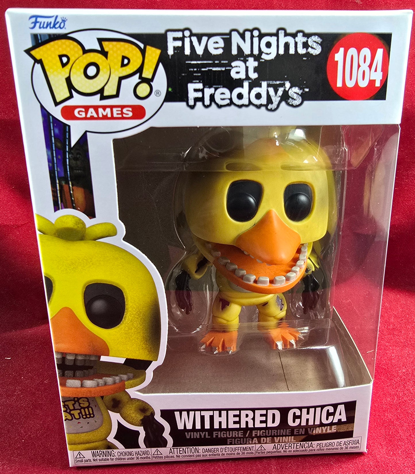 Withered Chica Funko # 1084 (nib) With pop protector