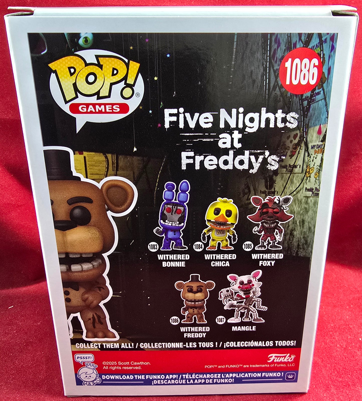 Withered Freddy funko # 1086 (nib)with pop protector