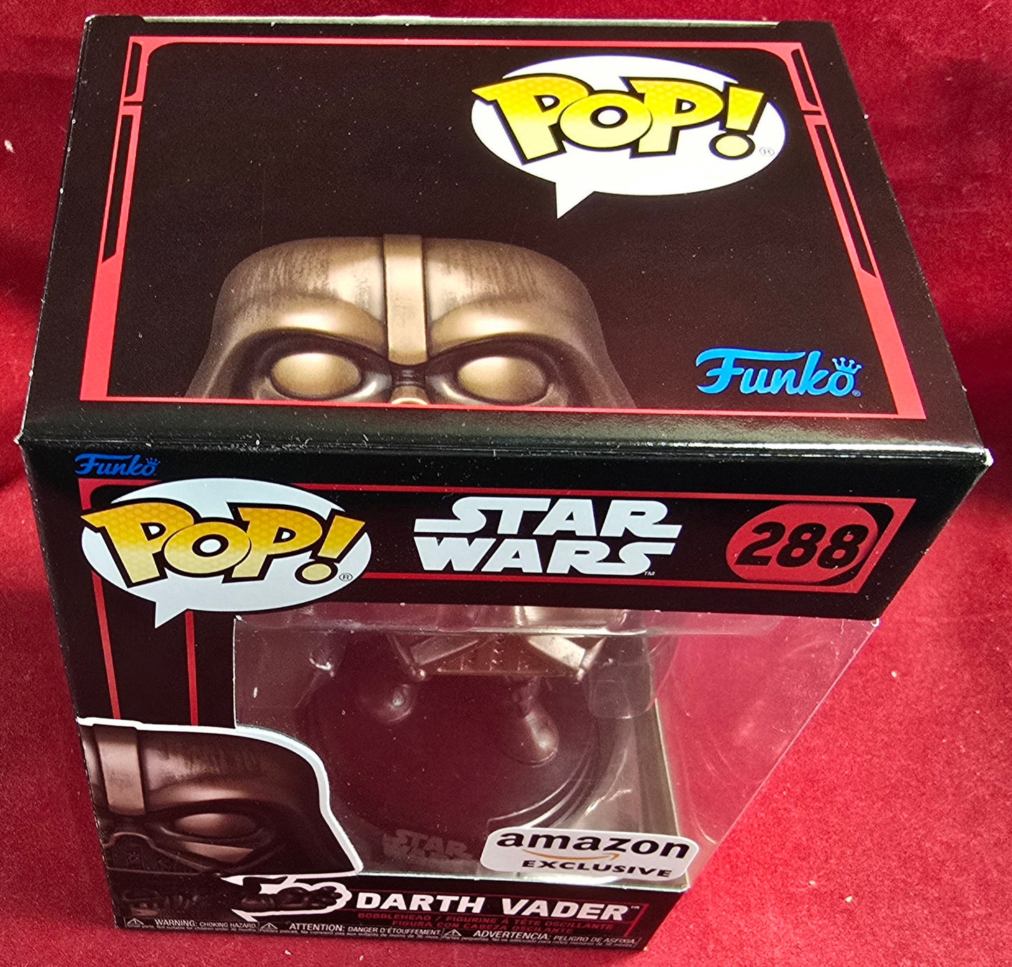 Darth vader amazon exclusive funko # 288 (nib) with pop protector