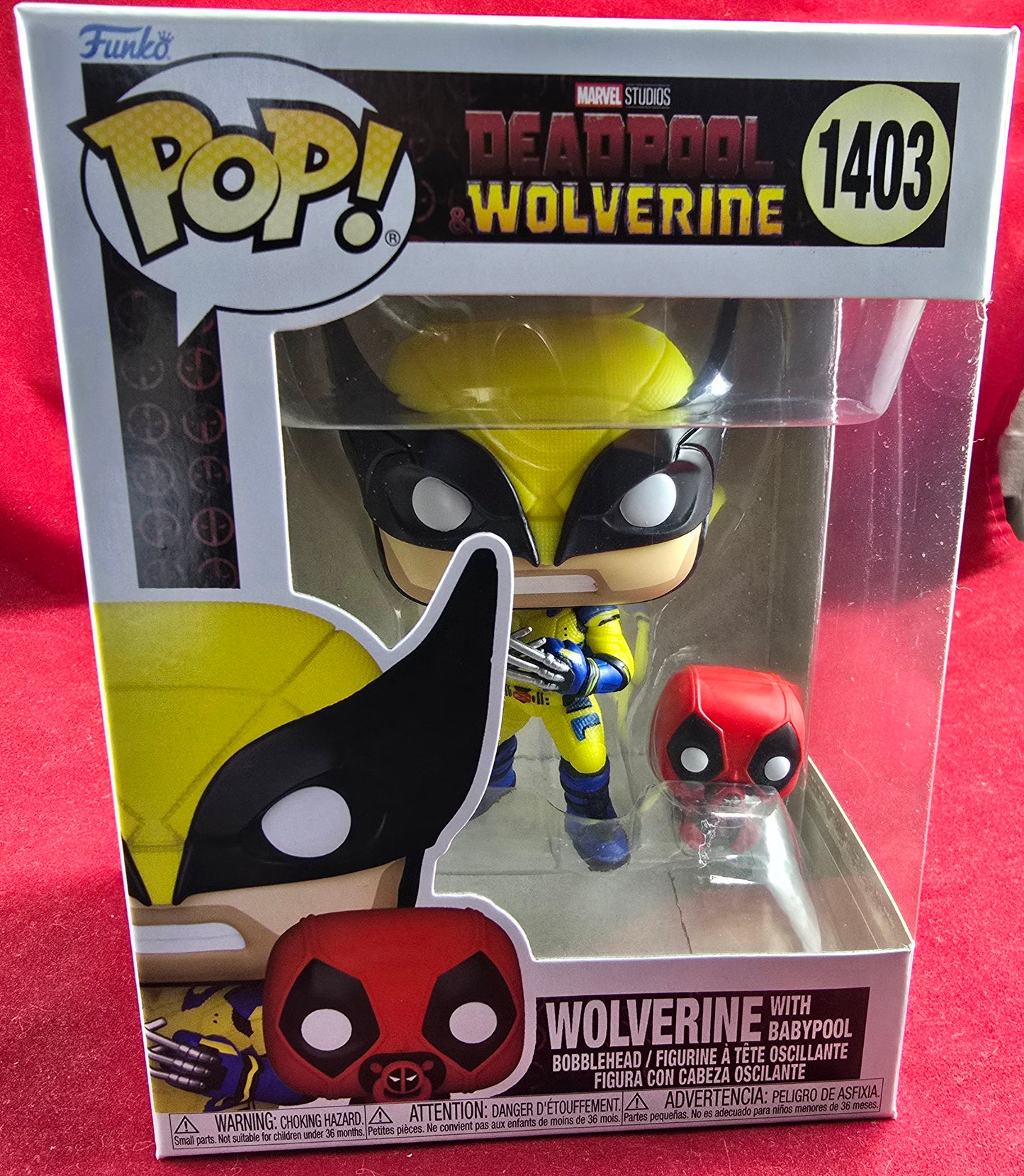 Wolverine with babypool funko # 1403 (nib) With pop protector