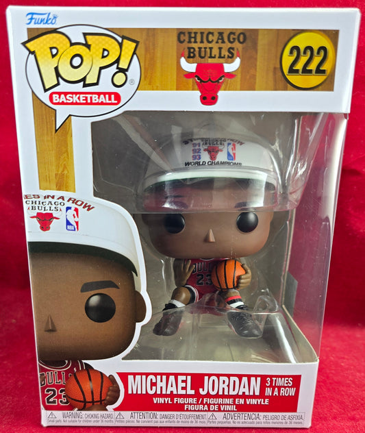 Funko Pop! Michael Jordan 3 Times In A Row Funko #222 (Nib) With Pop Protector