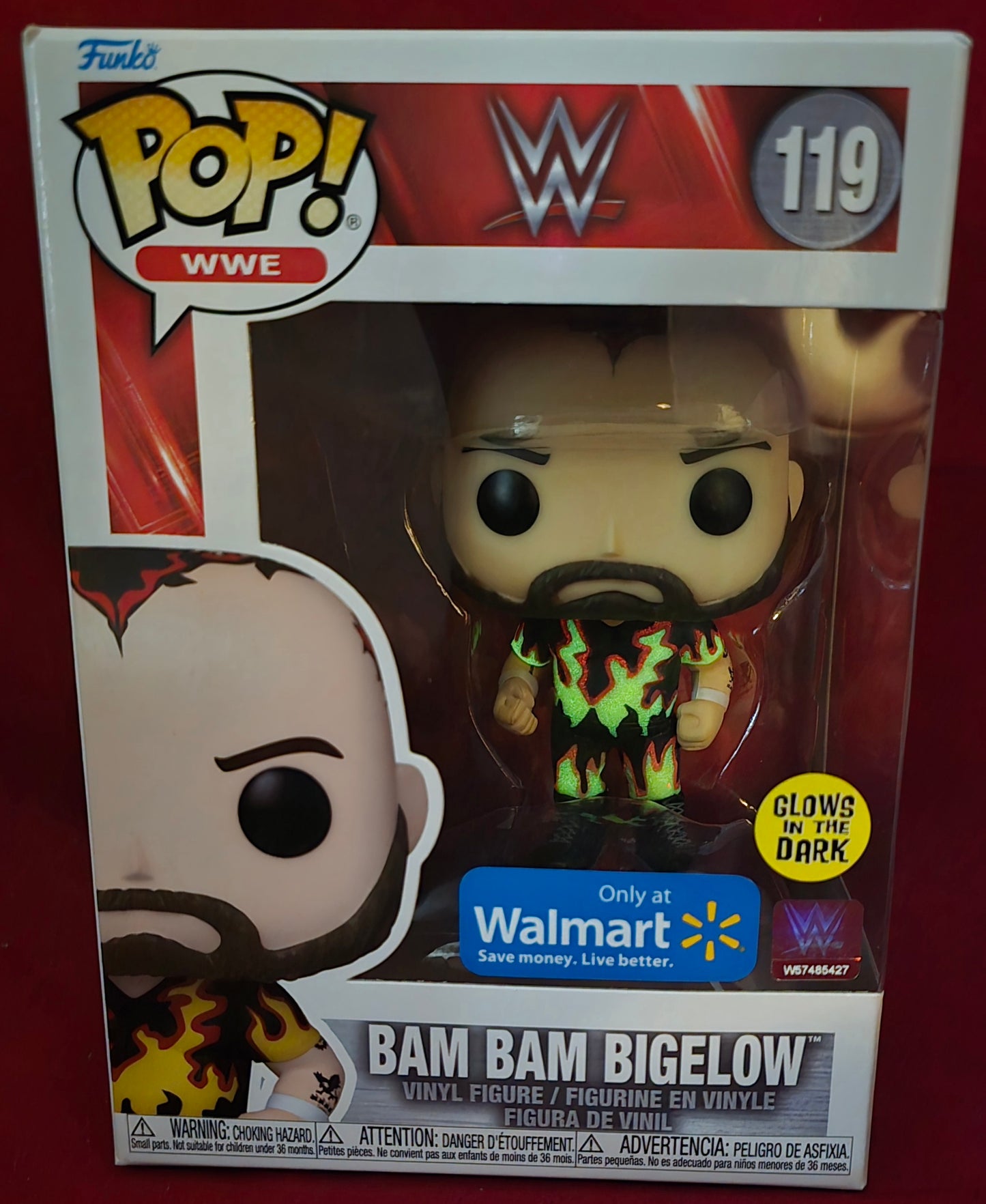 Bam Bam Bigelow walmart exclusive funko # 119 (nib) With pop protector