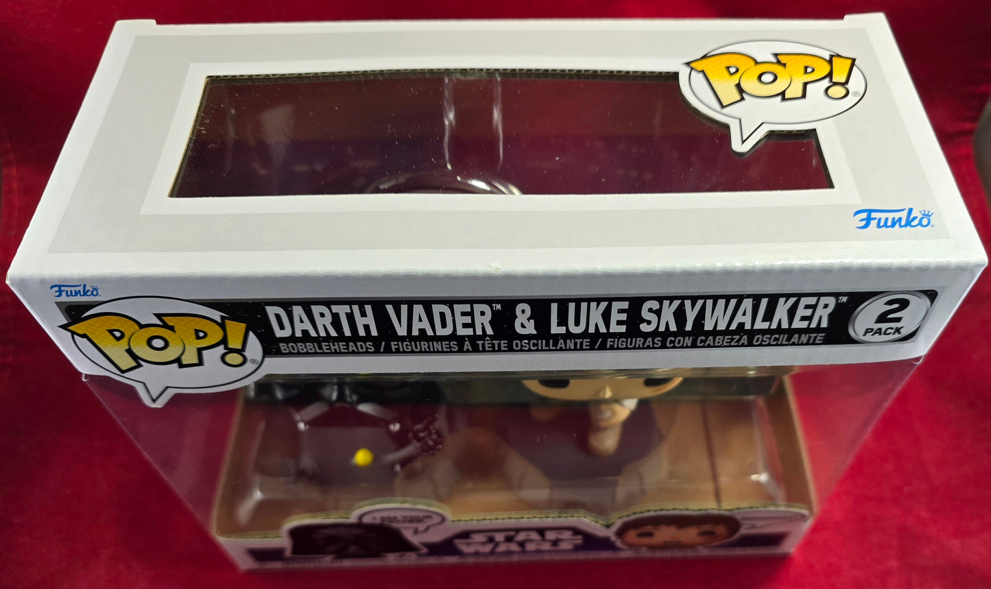 Darth Vader & Luke Skywalker funko 2 pack (nib) With pop protector