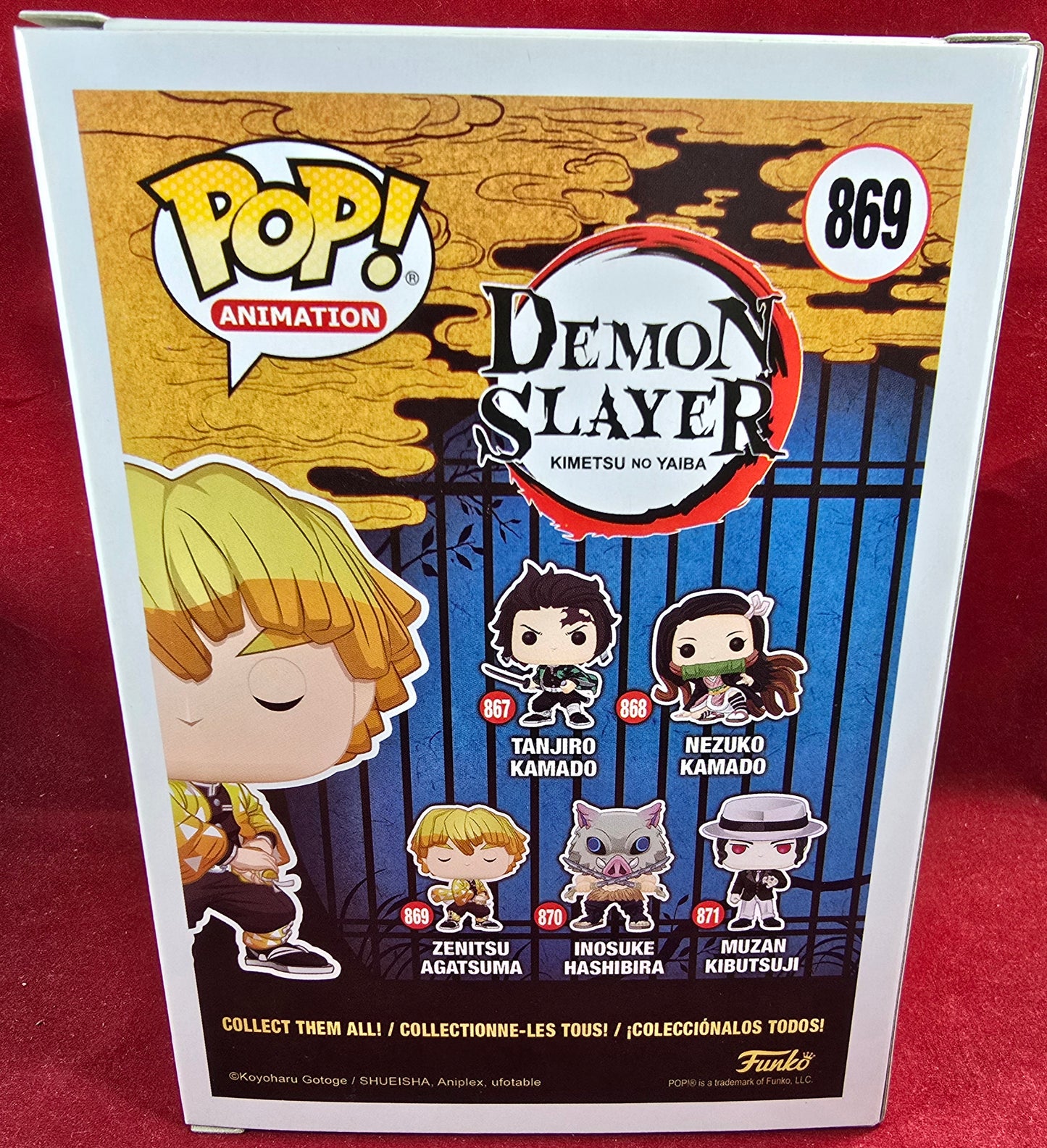 Zenitsu Agatsuma funko # 869 (nib) With pop protector