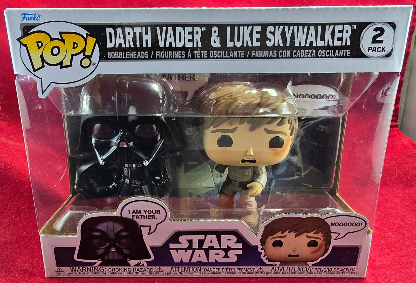 Darth Vader & Luke Skywalker funko 2 pack (nib) With pop protector