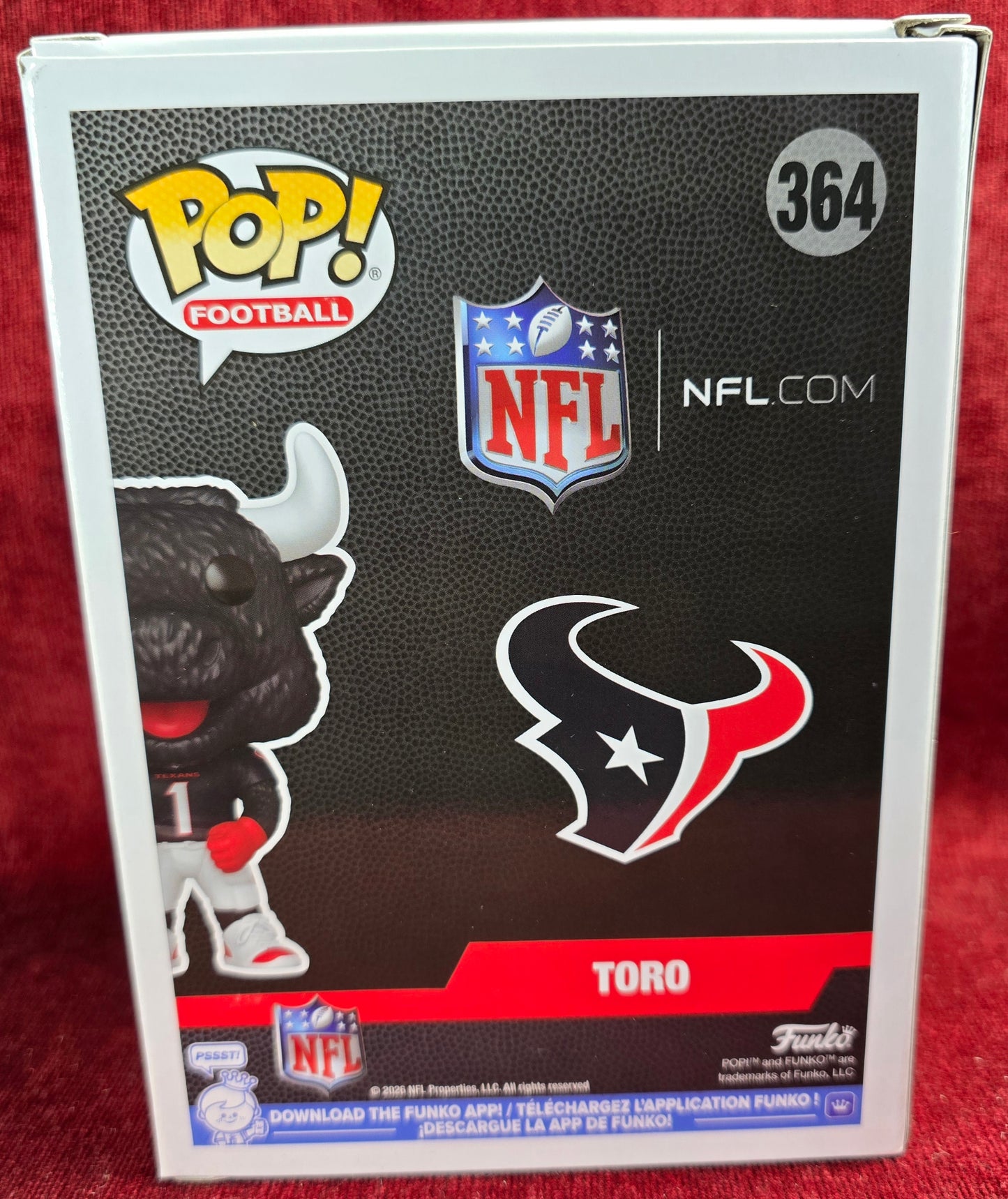 Funko POP! Football: Toro #364 (Nib)
With pop protector