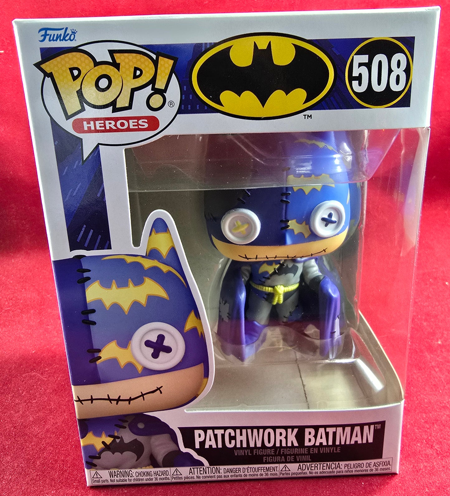 Patchwork batman funko # 508 (nib) With pop protector