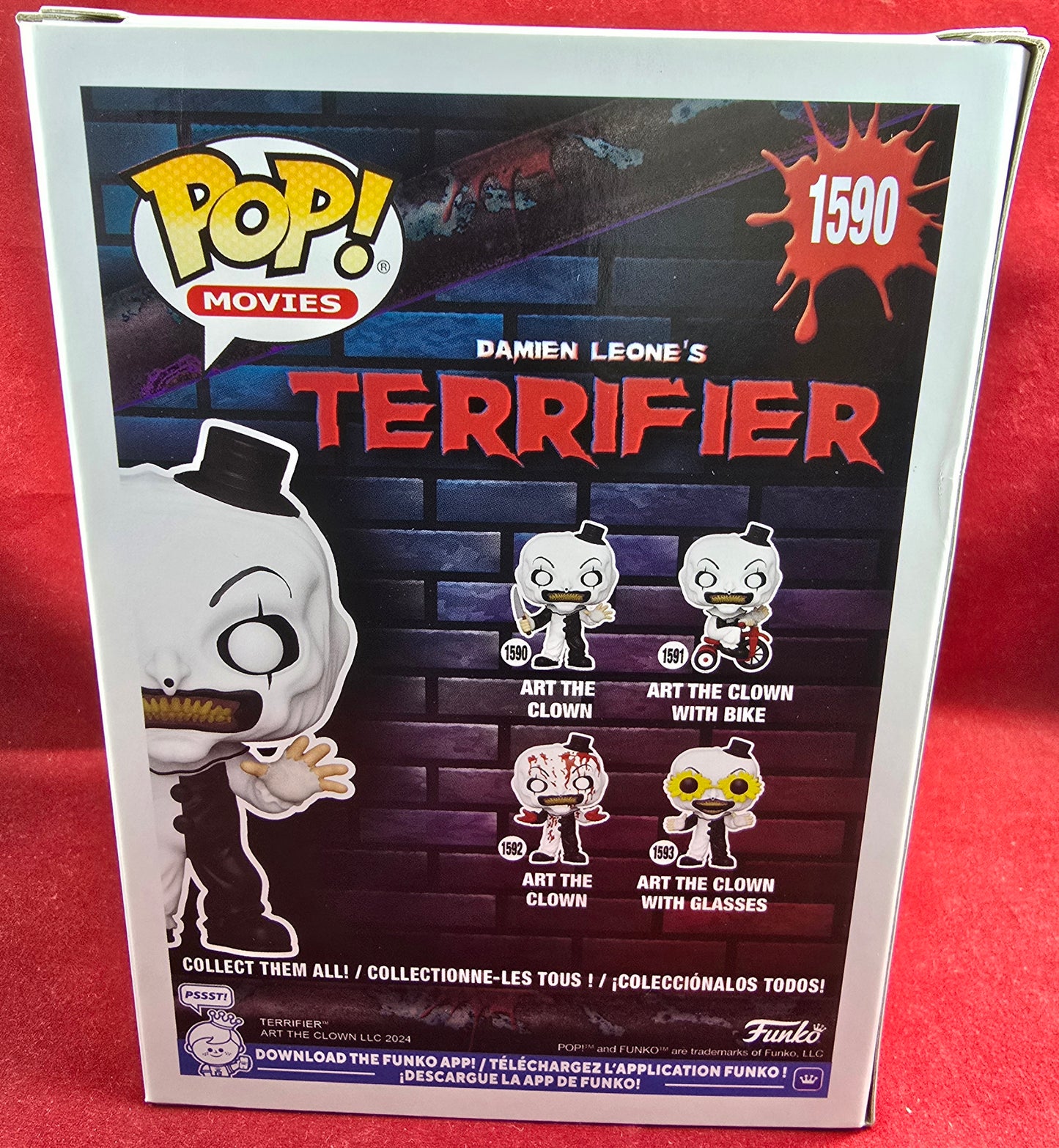 Art the clown funko # 1590 with pop protector