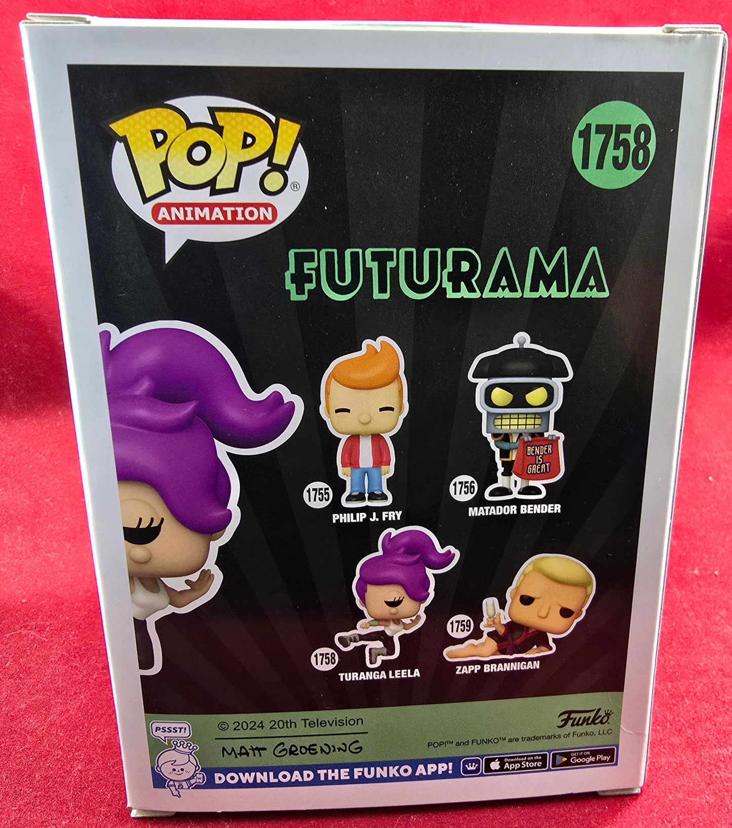 Turanga Leela funko # 1758 (nib) With pop protector