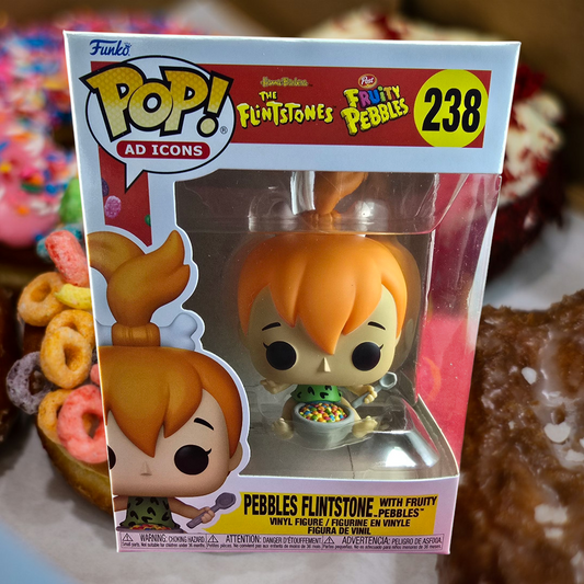 Pebbles Flintstone with fruity pebbles funko # 238 (nib) With pop protector