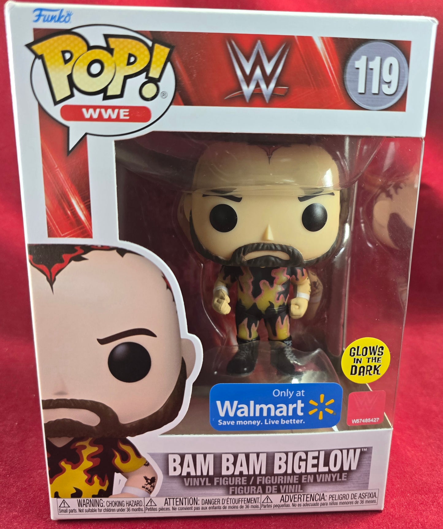 Bam Bam Bigelow walmart exclusive funko # 119 (nib) With pop protector