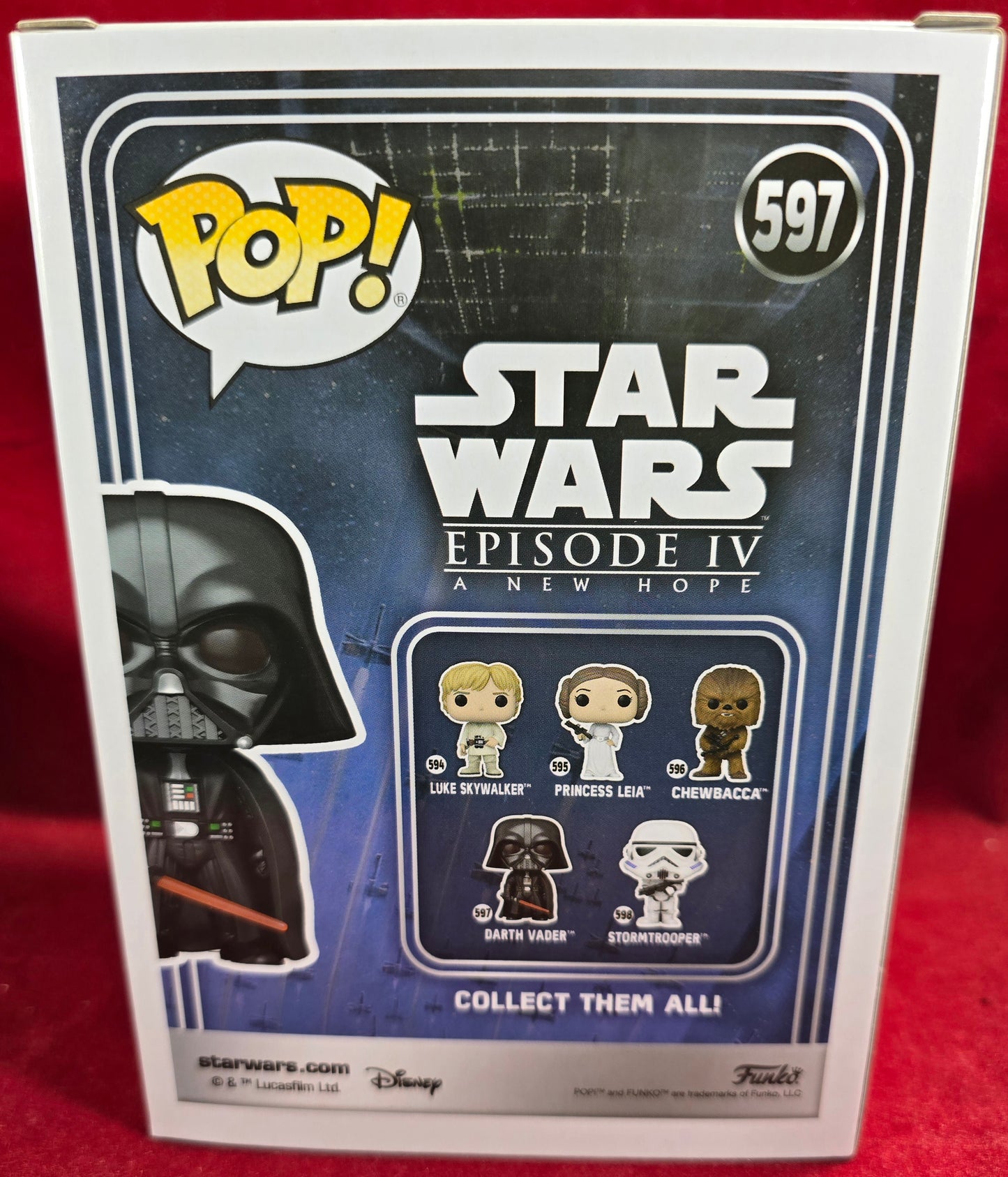 Darth Vader #597 (nib) With pop protector