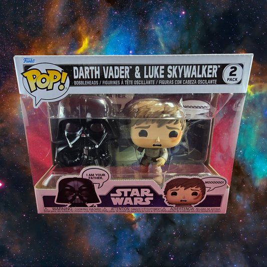 Darth Vader & Luke Skywalker funko 2 pack (nib) With pop protector