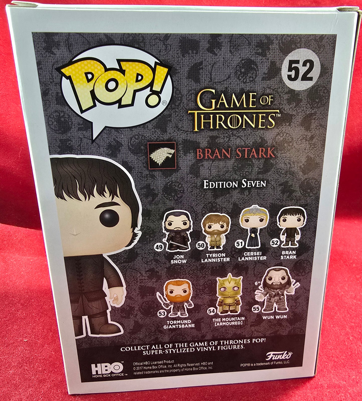 Bran Stark funko # 52 (nib) With pop protector