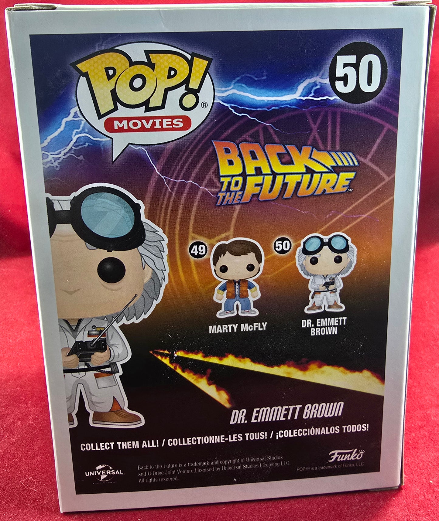 Dr. Emmett Brown funko # 50 (nib) with pop protector