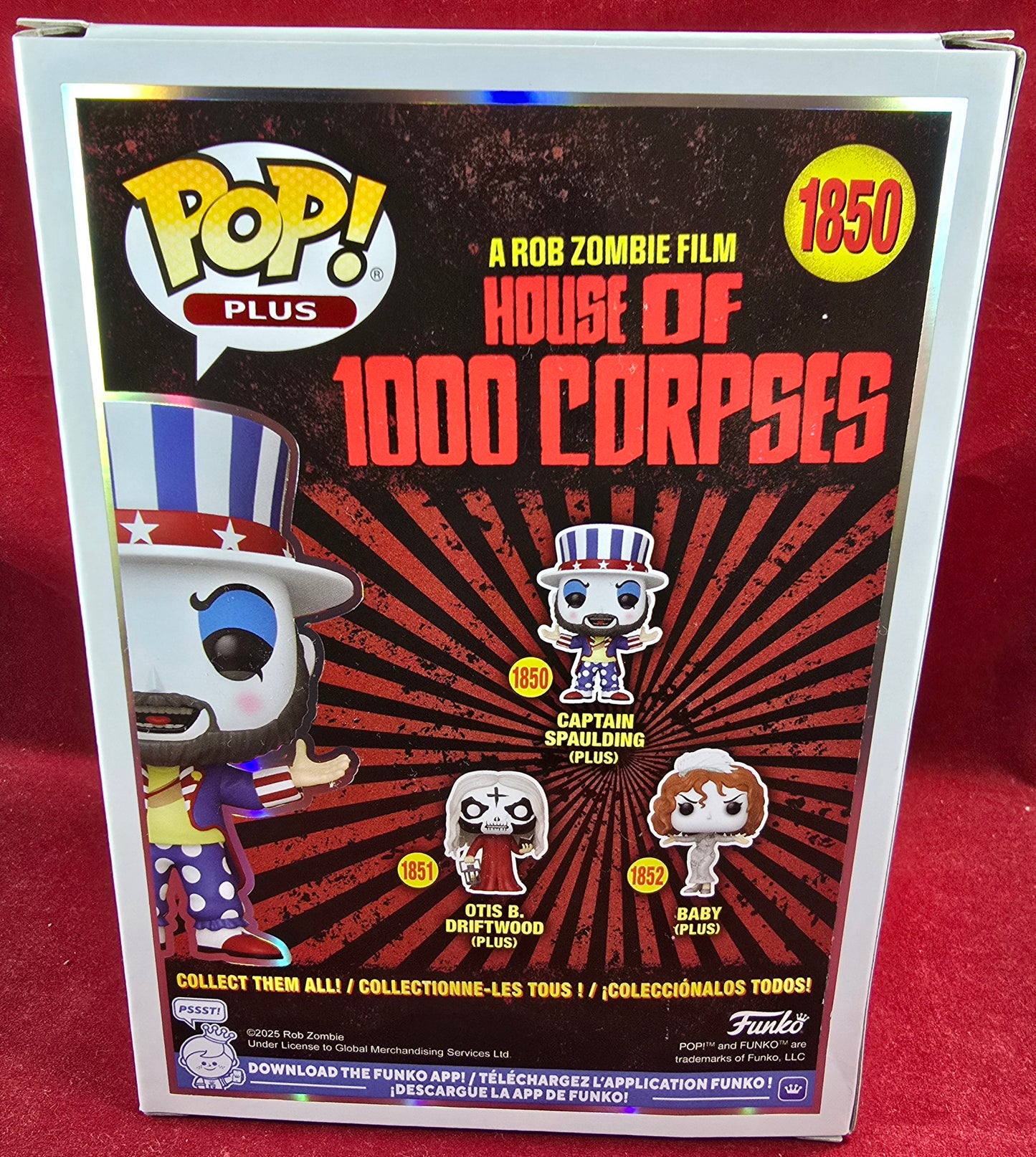 Captain Spaulding funko # 1850 (nib) With pop protector