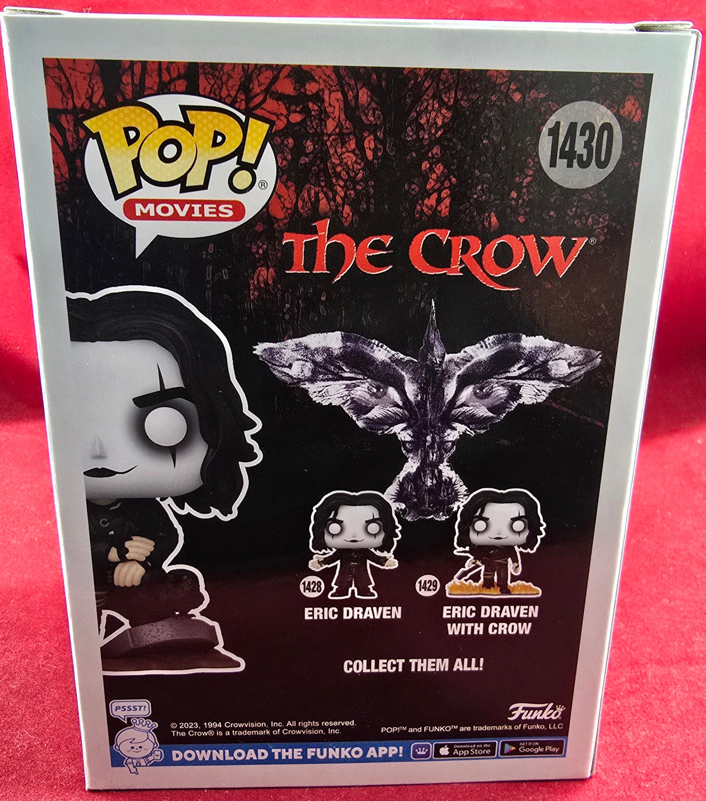 Eric Draven funko # 1430 (nib) With pop protector