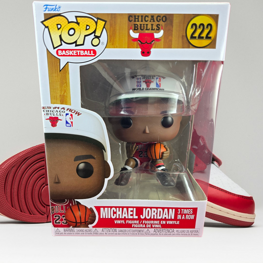 Funko Pop! Michael Jordan 3 Times In A Row Funko #222 (Nib) With Pop Protector