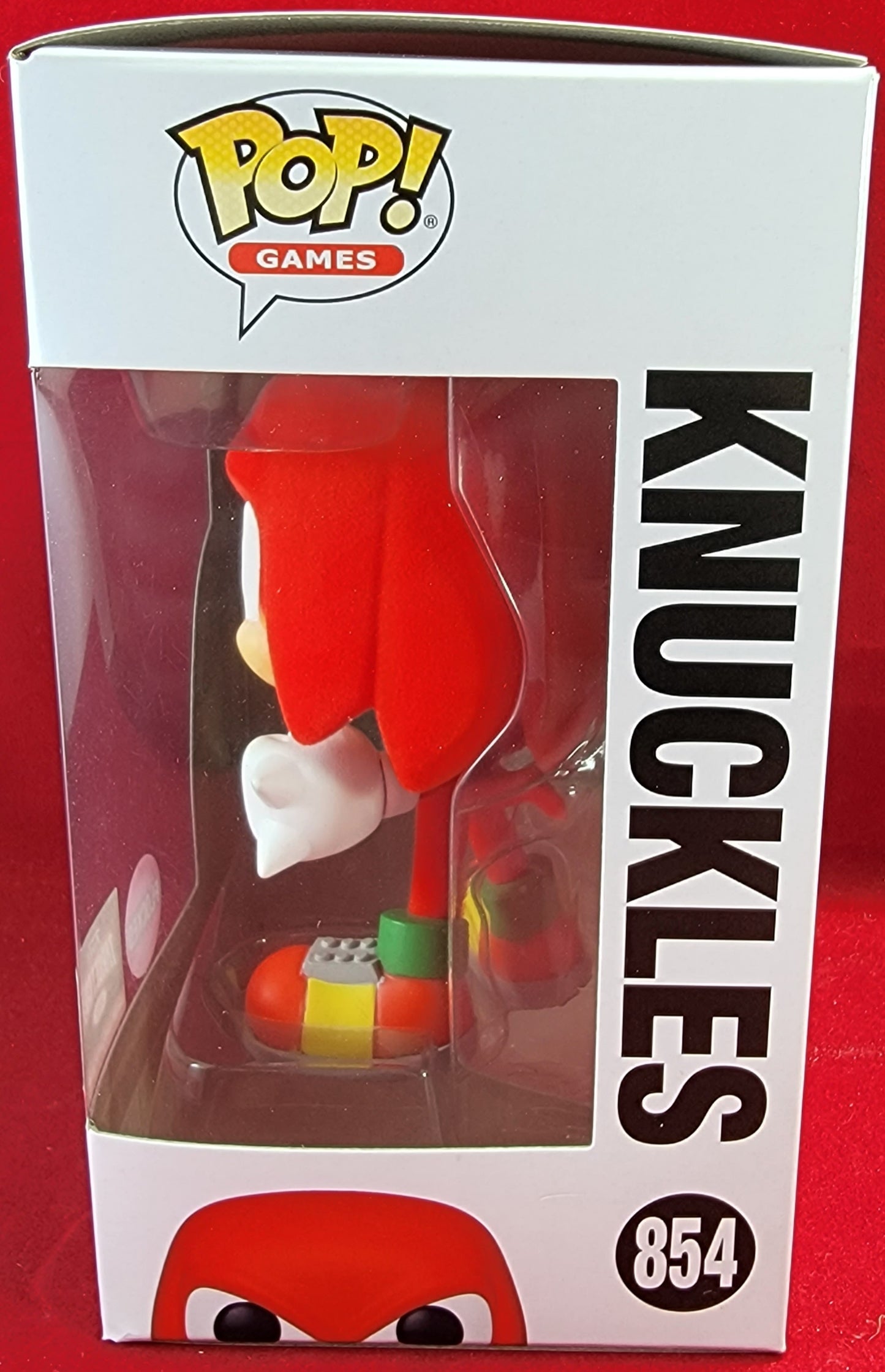 Sonic knuckles flocked target con 2022 exclusive funko # 854 (nib) With pop protector