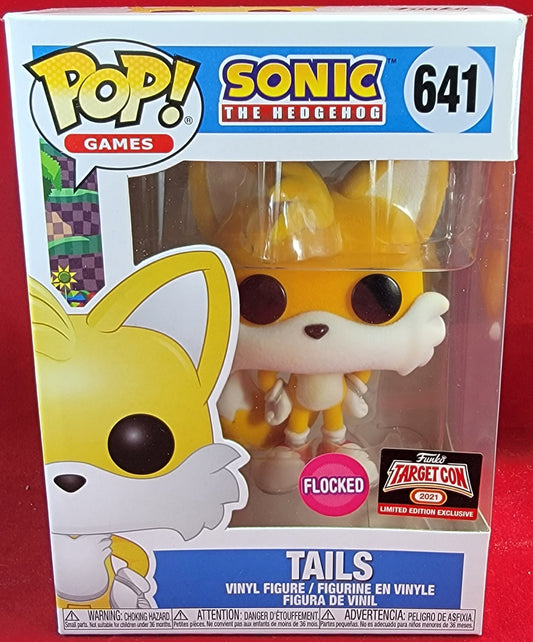 Sonic tails flocked target con 2021 exclusive funko # 641 (nib)