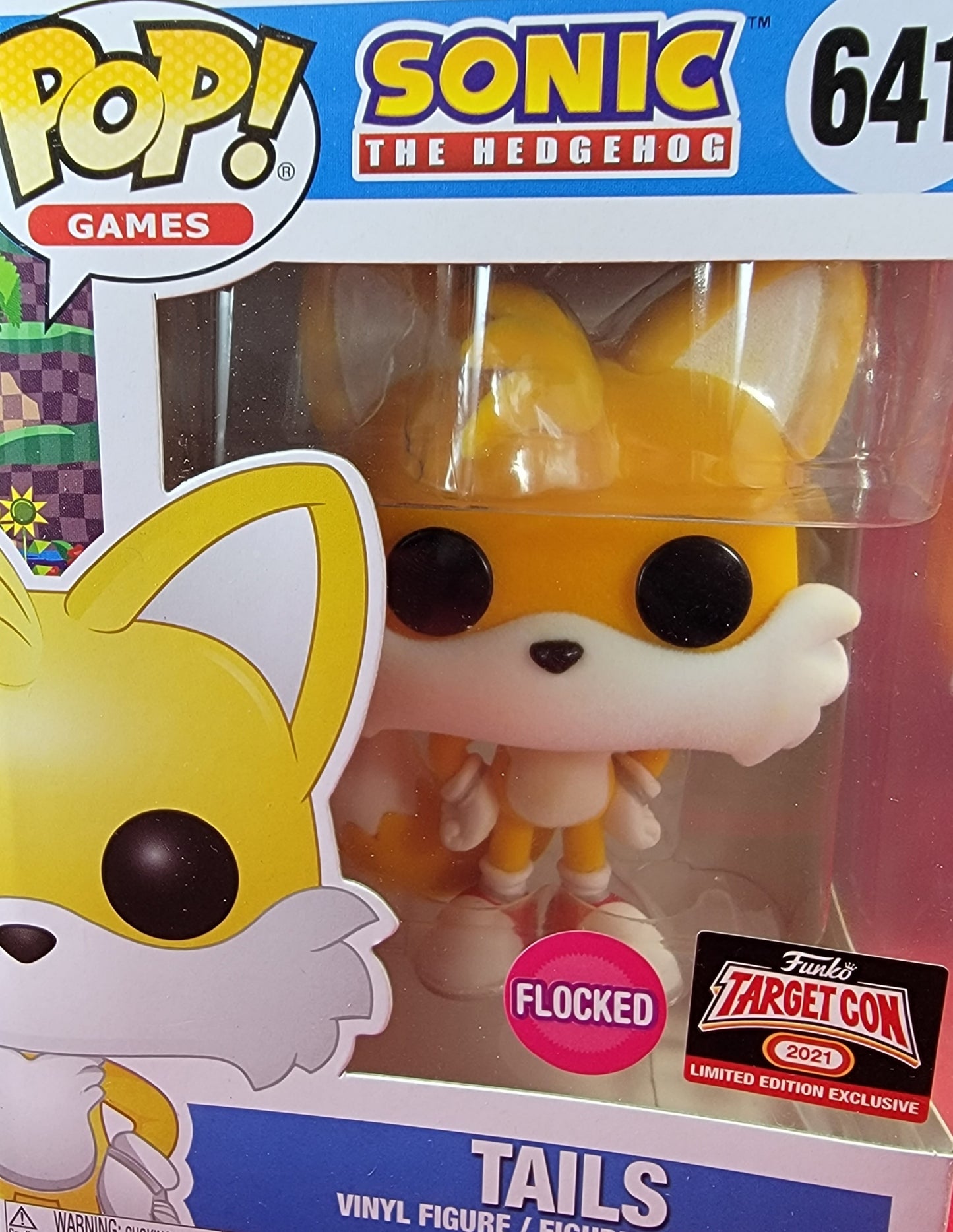 Sonic tails flocked target con 2021 exclusive funko # 641 (nib)