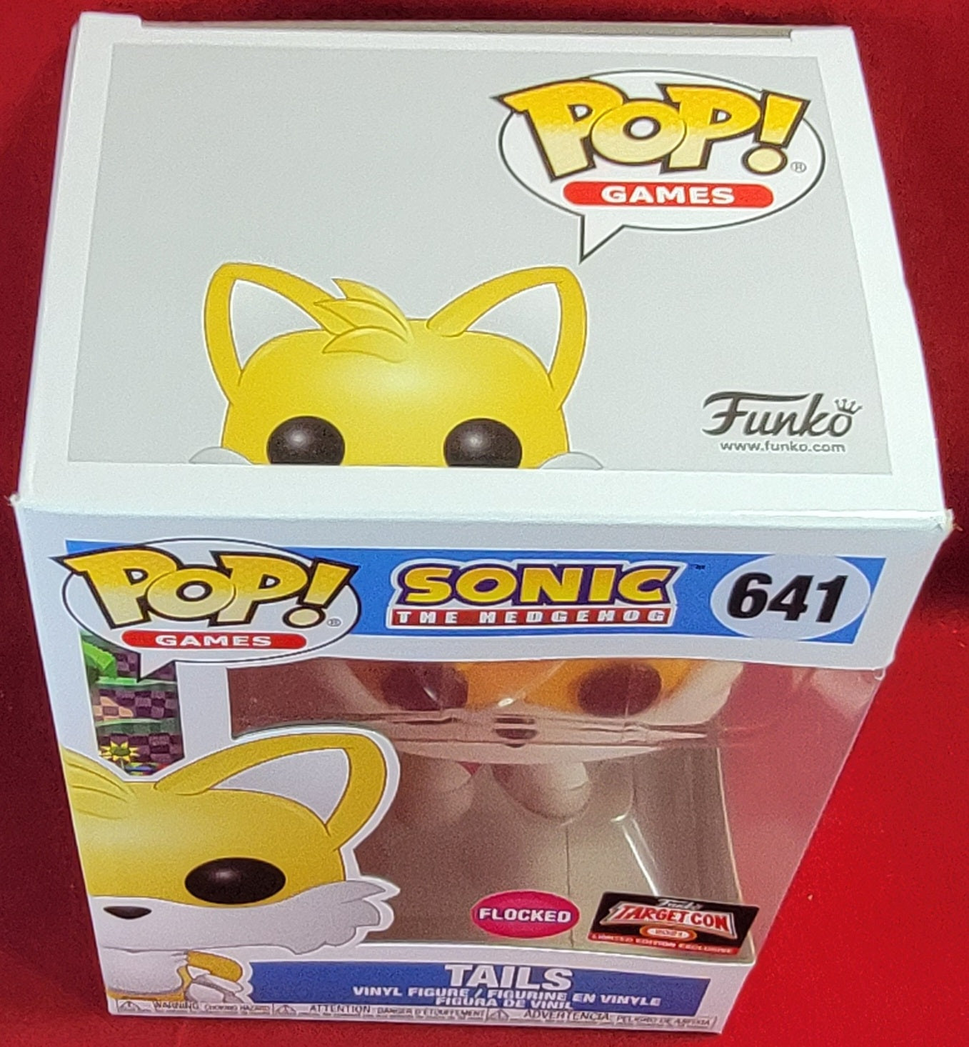 Sonic tails flocked target con 2021 exclusive funko # 641 (nib)