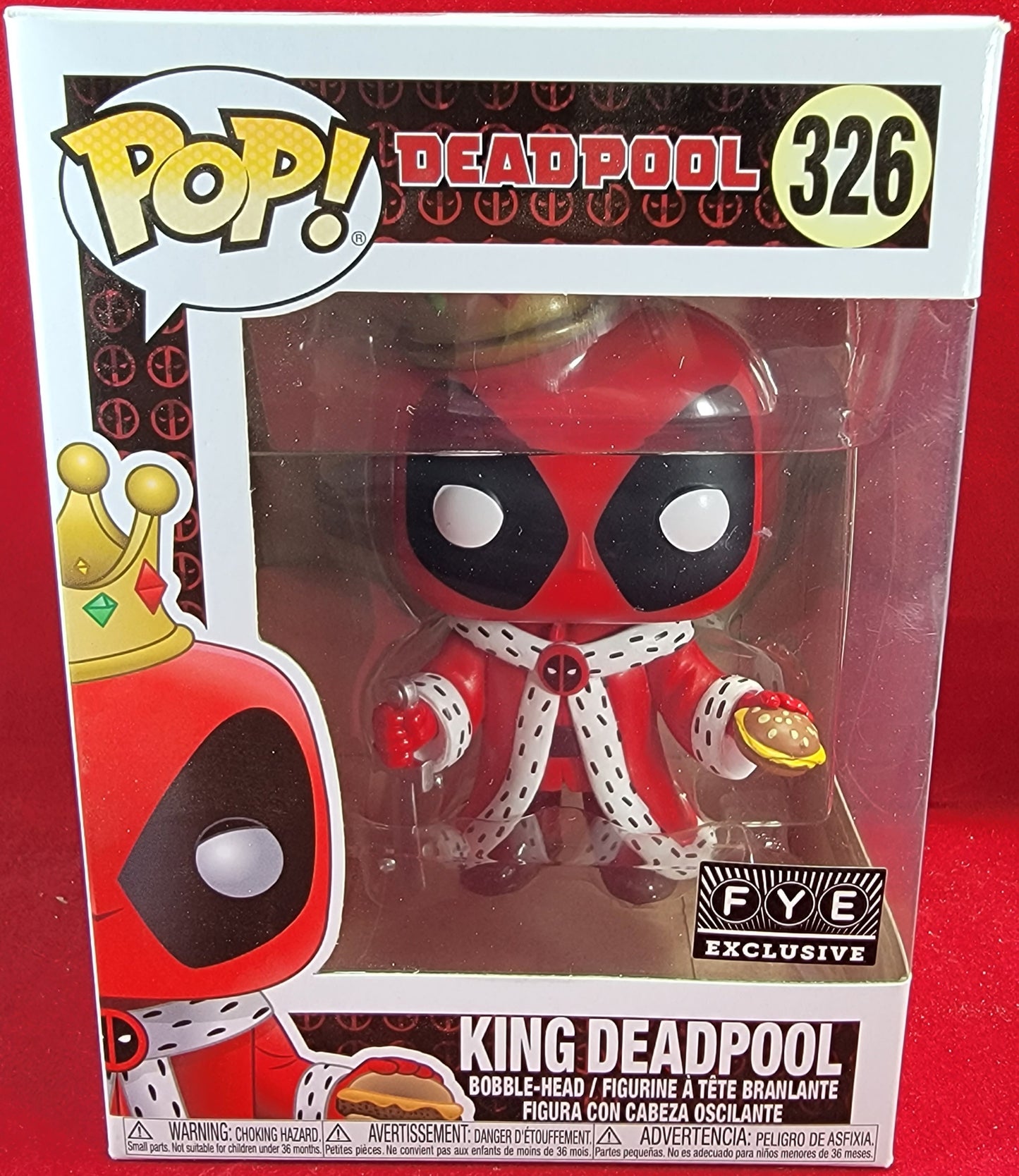 King deadpool fye exclusive funko # 326 (nib)