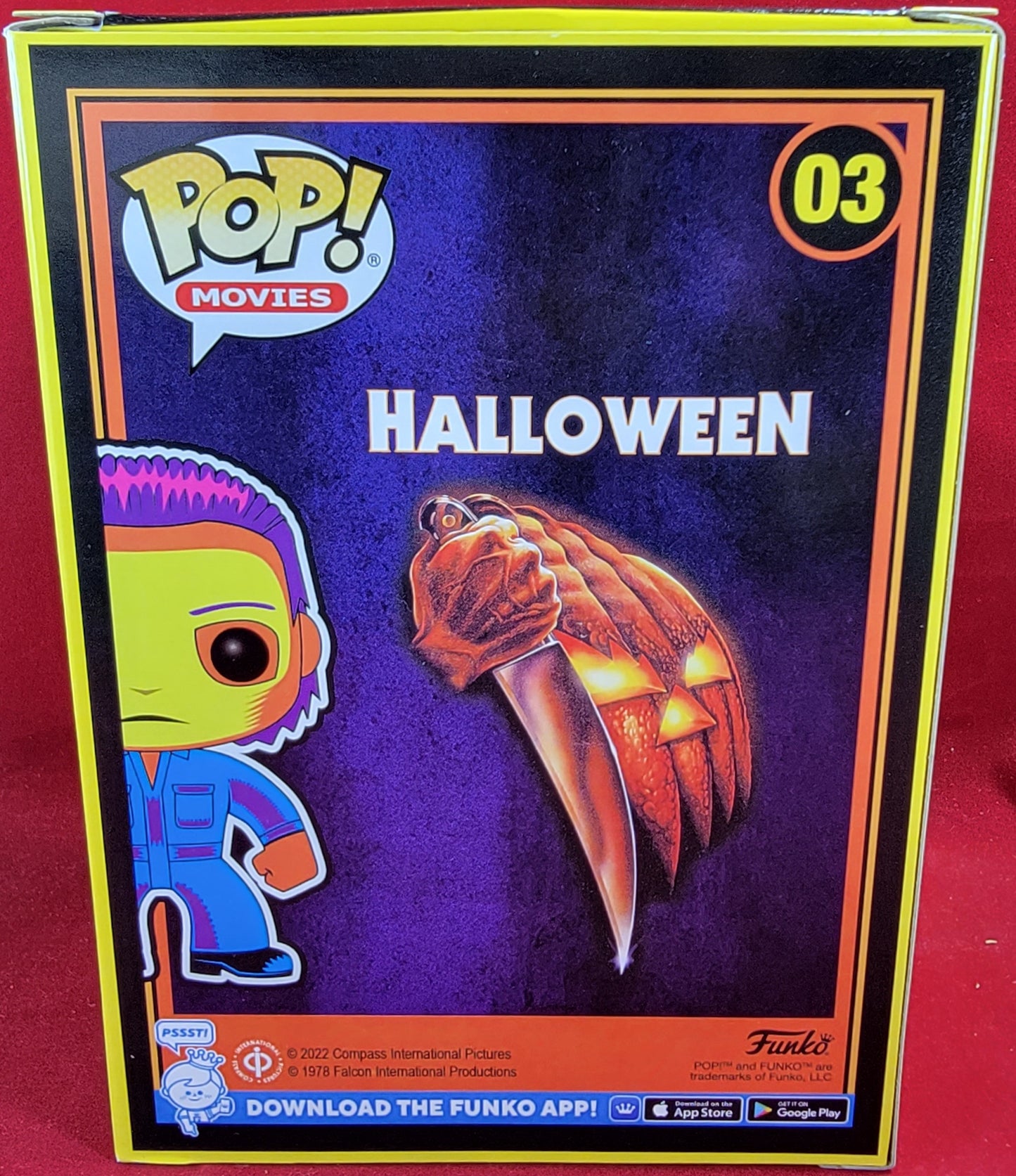 Michael myers blacklight entertainment earth exclusive funko # 03 (nib)