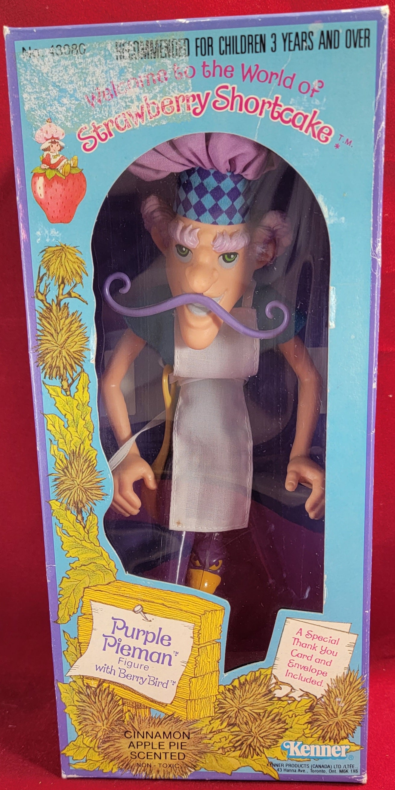 Purple Pieman Strawberry Shortcake figure with berry bird (nib)
