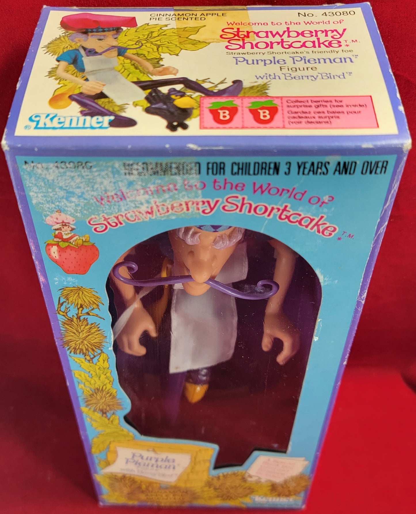 Purple Pieman Strawberry Shortcake figure with berry bird (nib)
