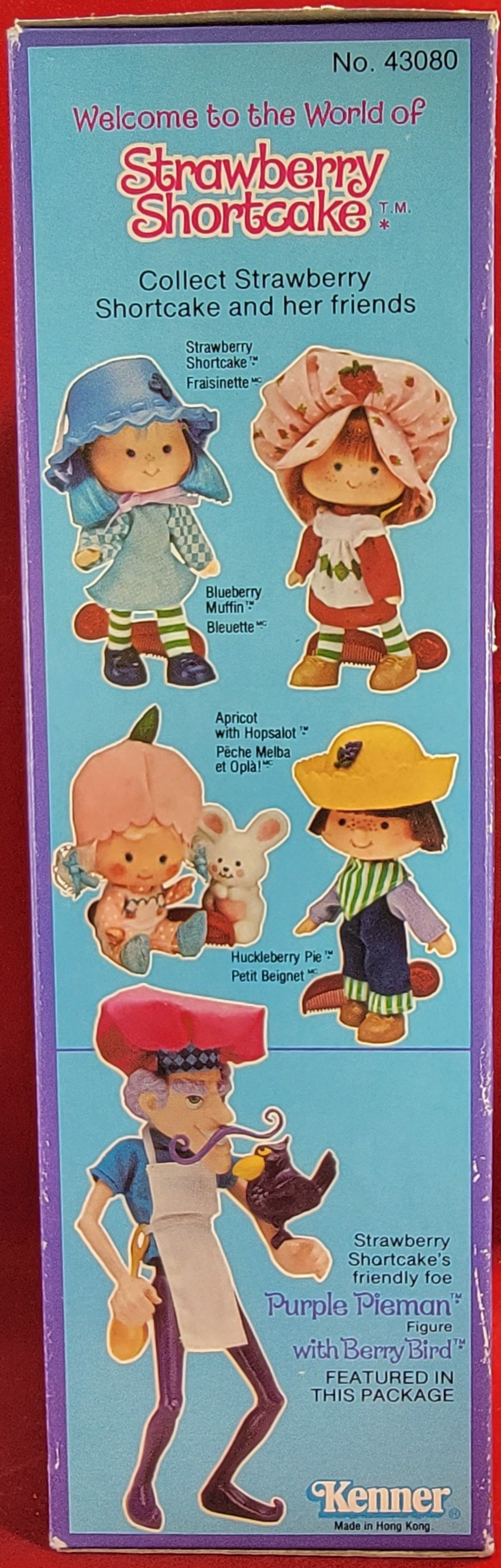 Purple Pieman Strawberry Shortcake figure with berry bird (nib)