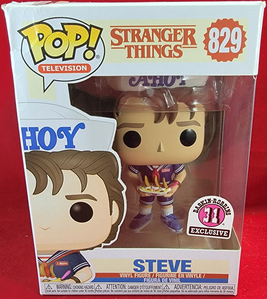 Stranger things steve baskin Robins funko # 829 (nib)