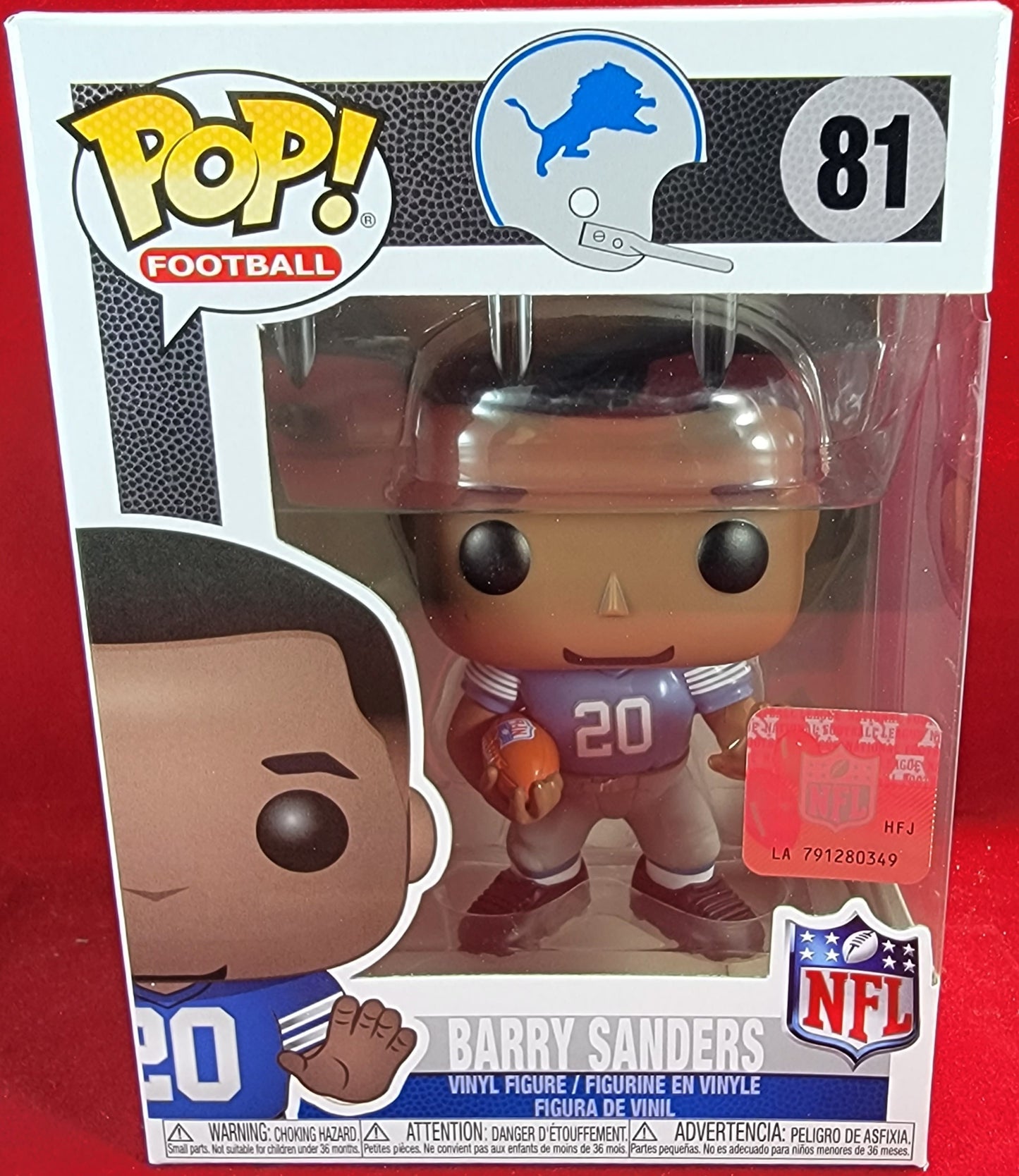 Barry sanders funko # 81 (nib)