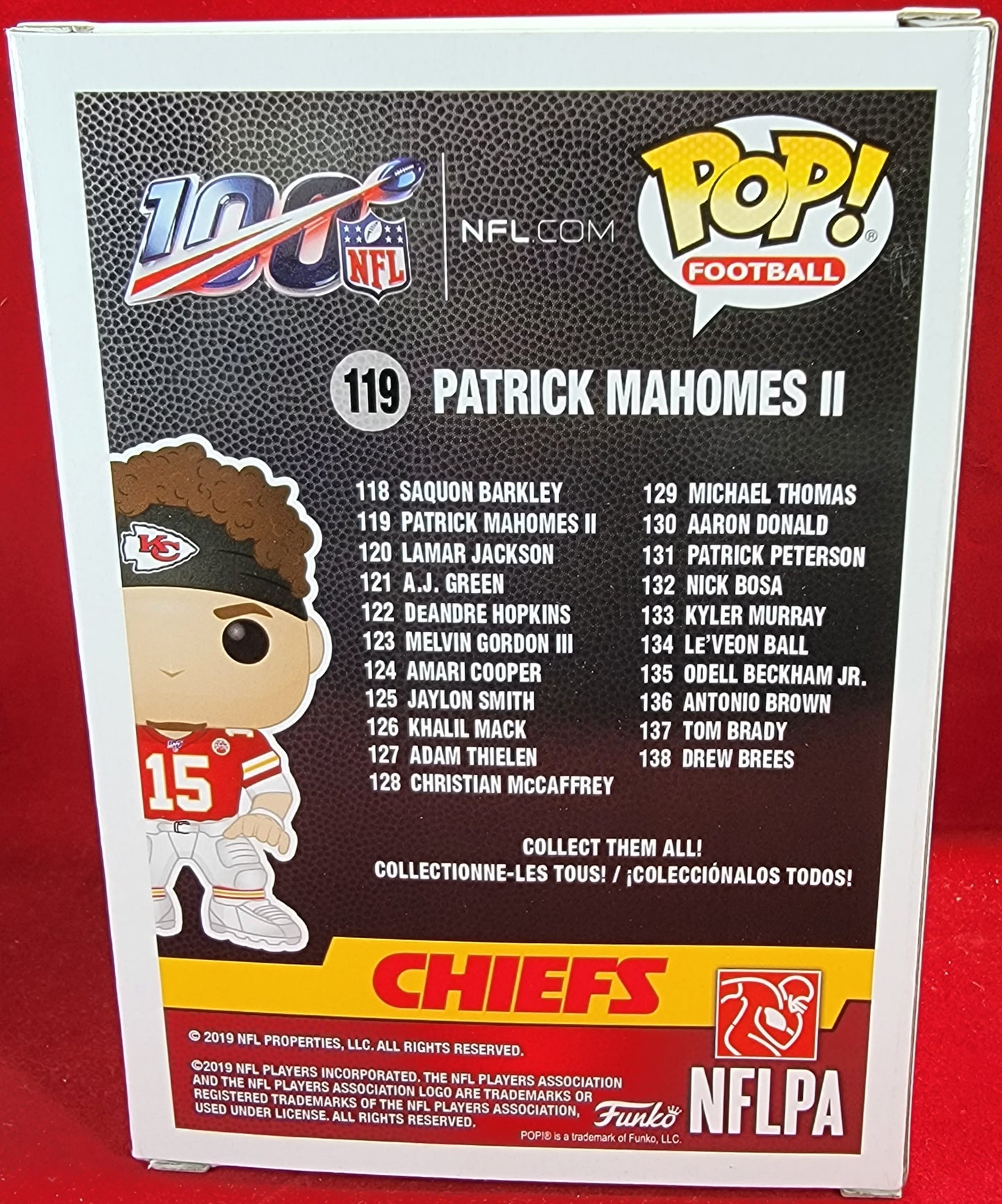 Patrick Mahomes II funko # 119 (nib)