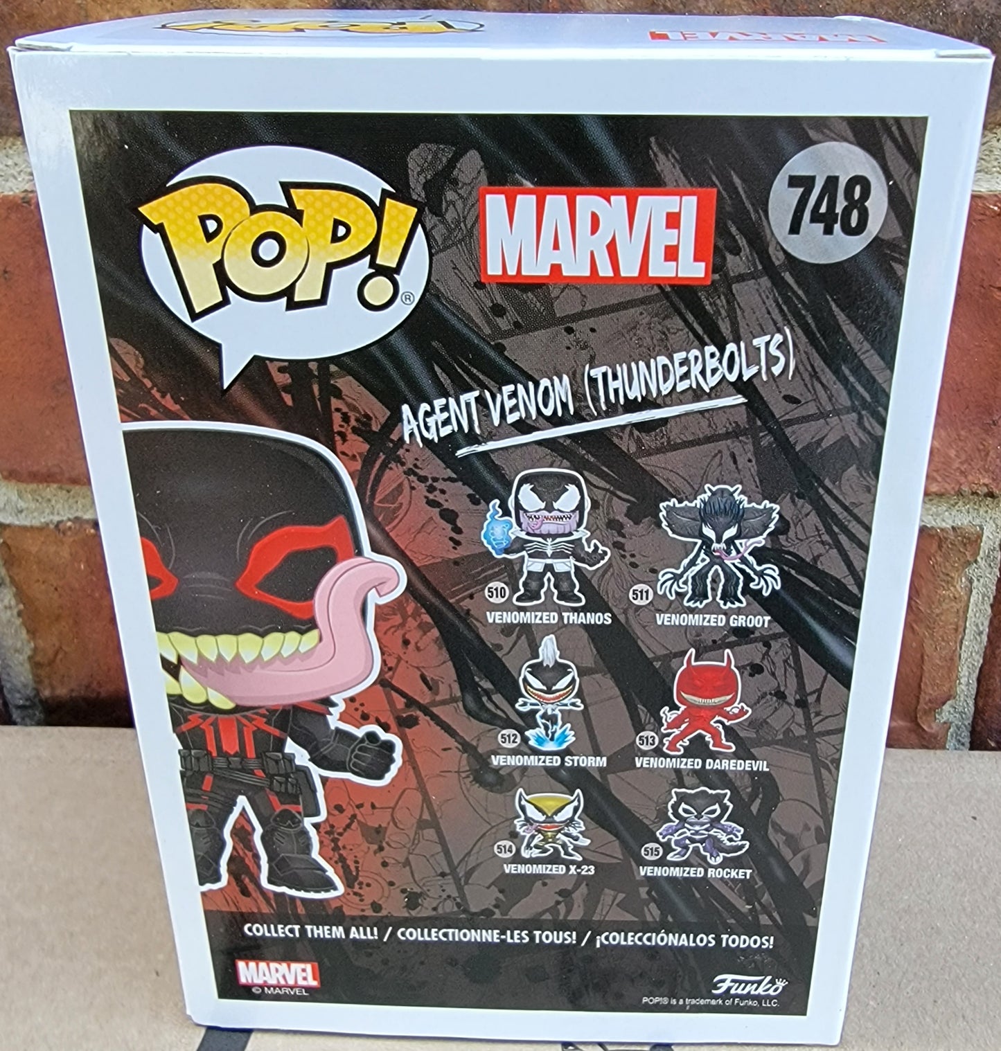 Agent venom (thunderbolts) pop in a box exclusive funko # 748 (nib)
