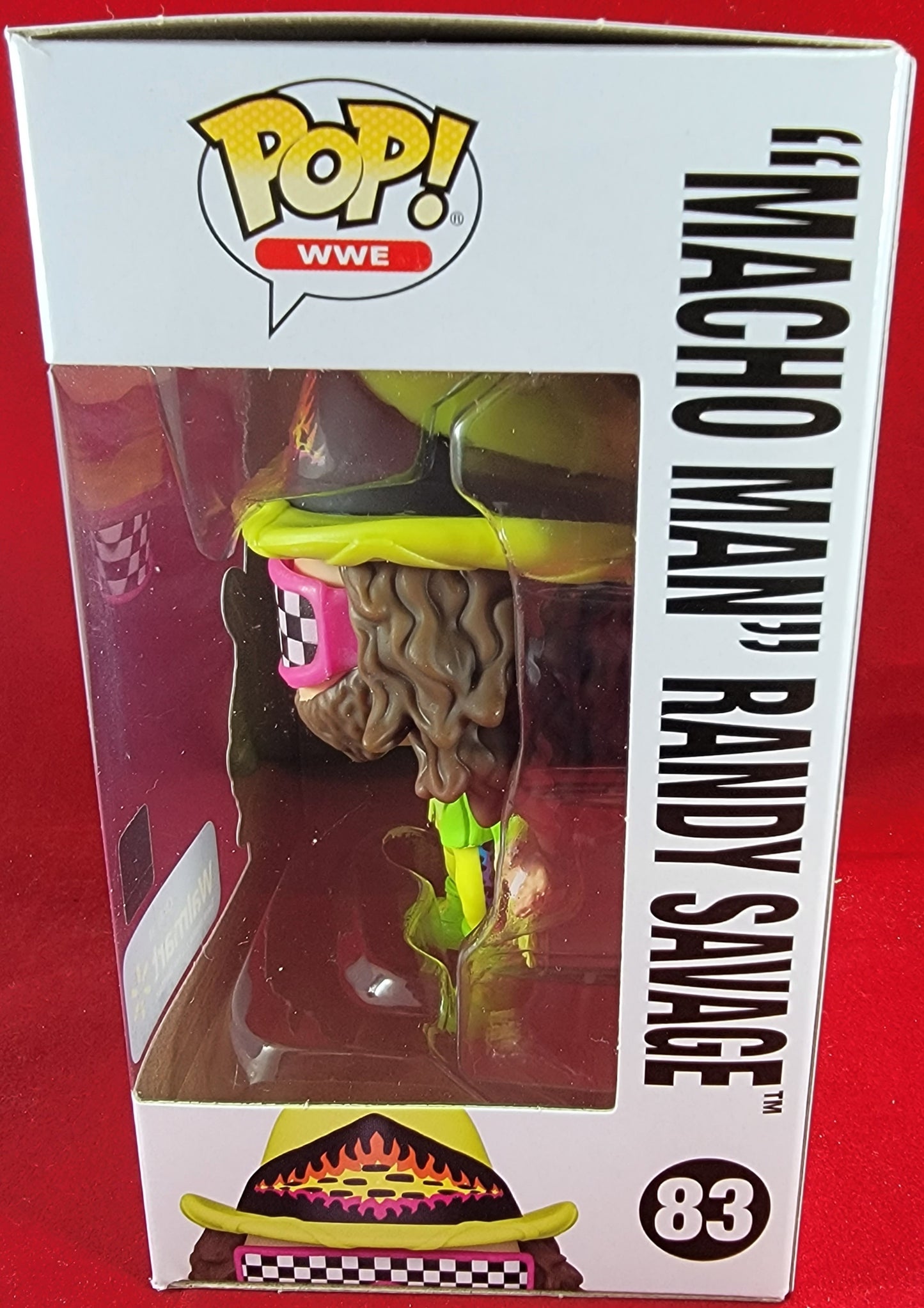 Macho man randy savage Wal-Mart exclusive funko # 83 (nib)
brand new randy savage funko pop. pop has macho man in lime green with racing flag glasses. pop has lite scratches on the plastic and will be shipped in a compatible pop protector.