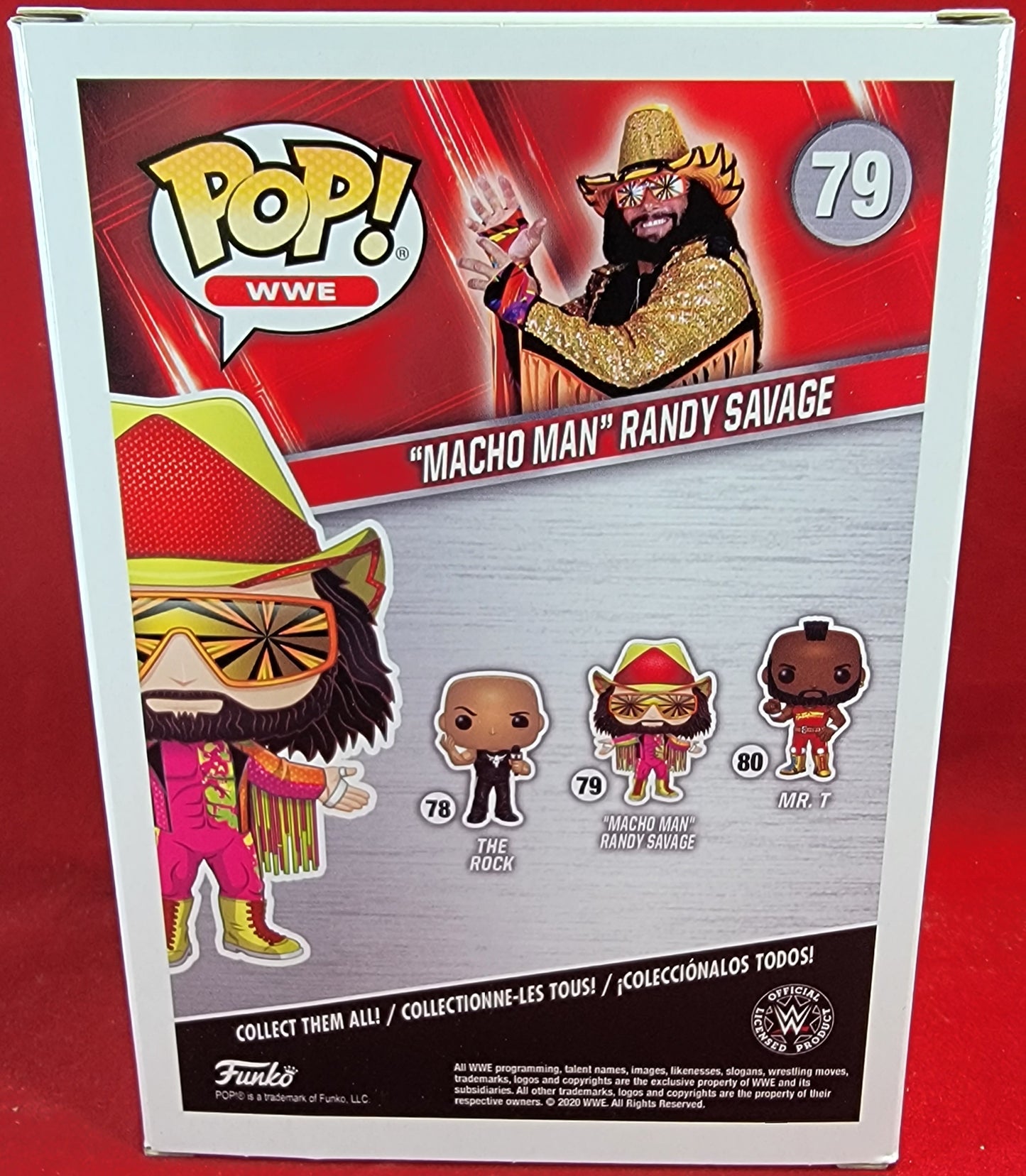 Macho man gamestop exclusive funko # 79 (nib)
brand new diamond exclusive randy savage. pop has the macho man in pink, green, red and yellow covered in glitter. pop has some lite scratches on the plastic and will be shipped in a compatible pop protector.