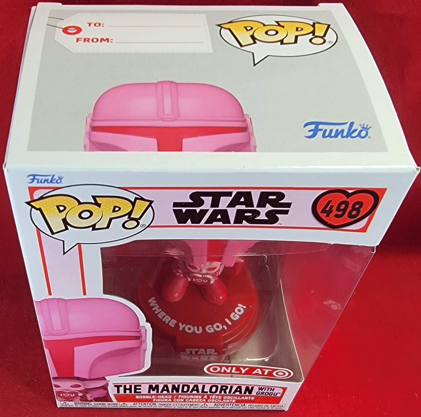 The mandalorian with grogu target exclusive funko # 498 (nib)