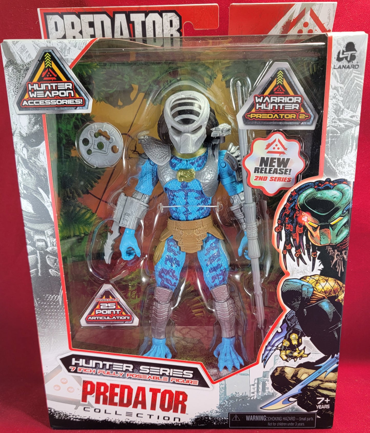 7 inch warrior hunter predator (nib) Brand new fully poseable Wal-Mart exclusive jungle hunter predator. 25 point articulation figure from lanard. Excellent condition.
