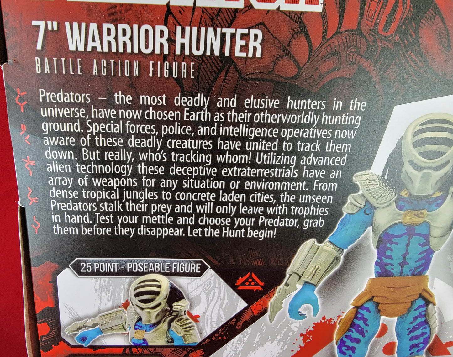 7 inch warrior hunter predator (nib) Brand new fully poseable Wal-Mart exclusive jungle hunter predator. 25 point articulation figure from lanard. Excellent condition.