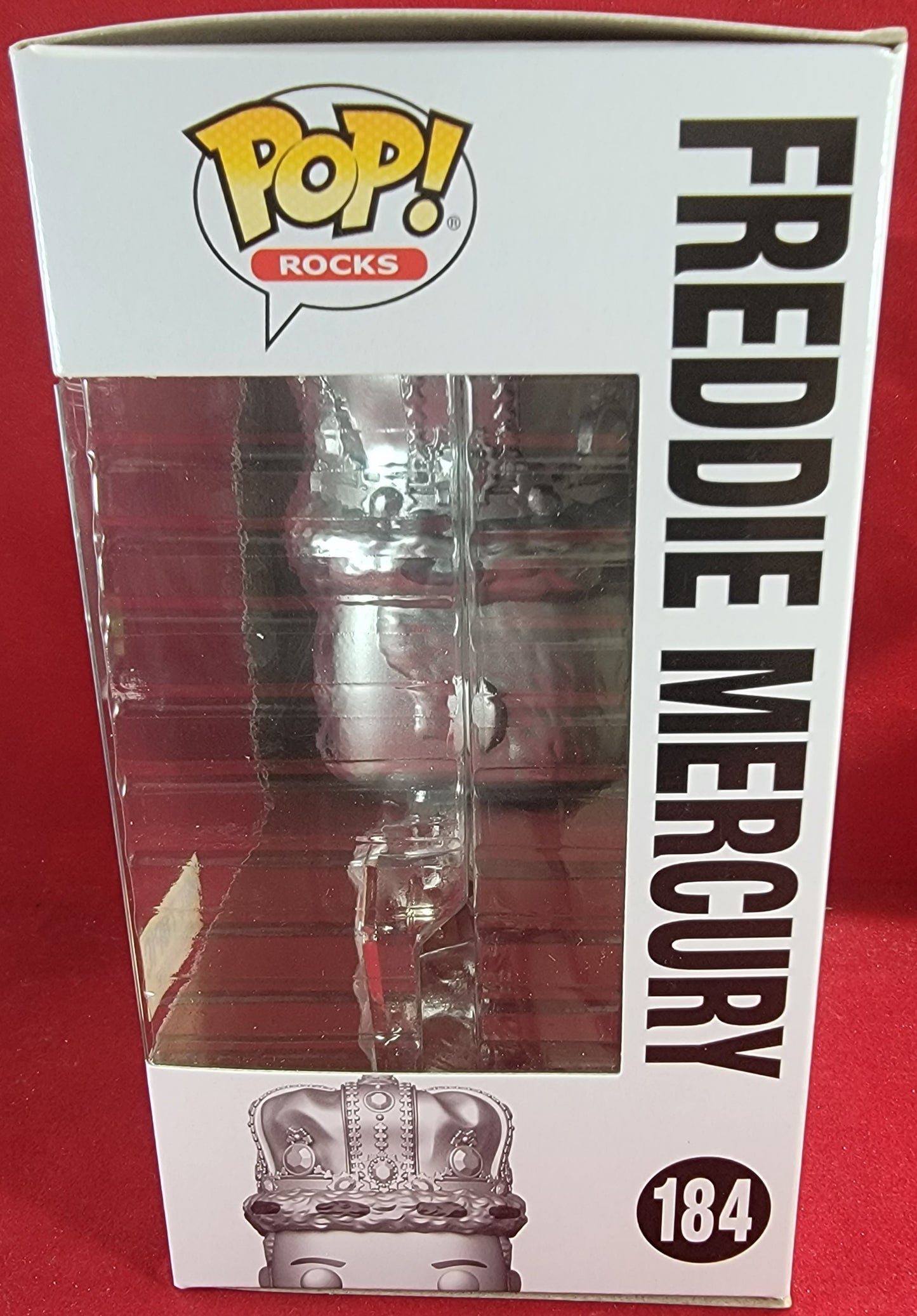 Freddie mercury hot topic exclusive funko # 184 (nib)
brand new silver metallic mercury from band queen. pop has Freddie in his king outfit covered in silver. pop has a few lite scratches on the plastic and will be shipped in a compatible pop protector.
