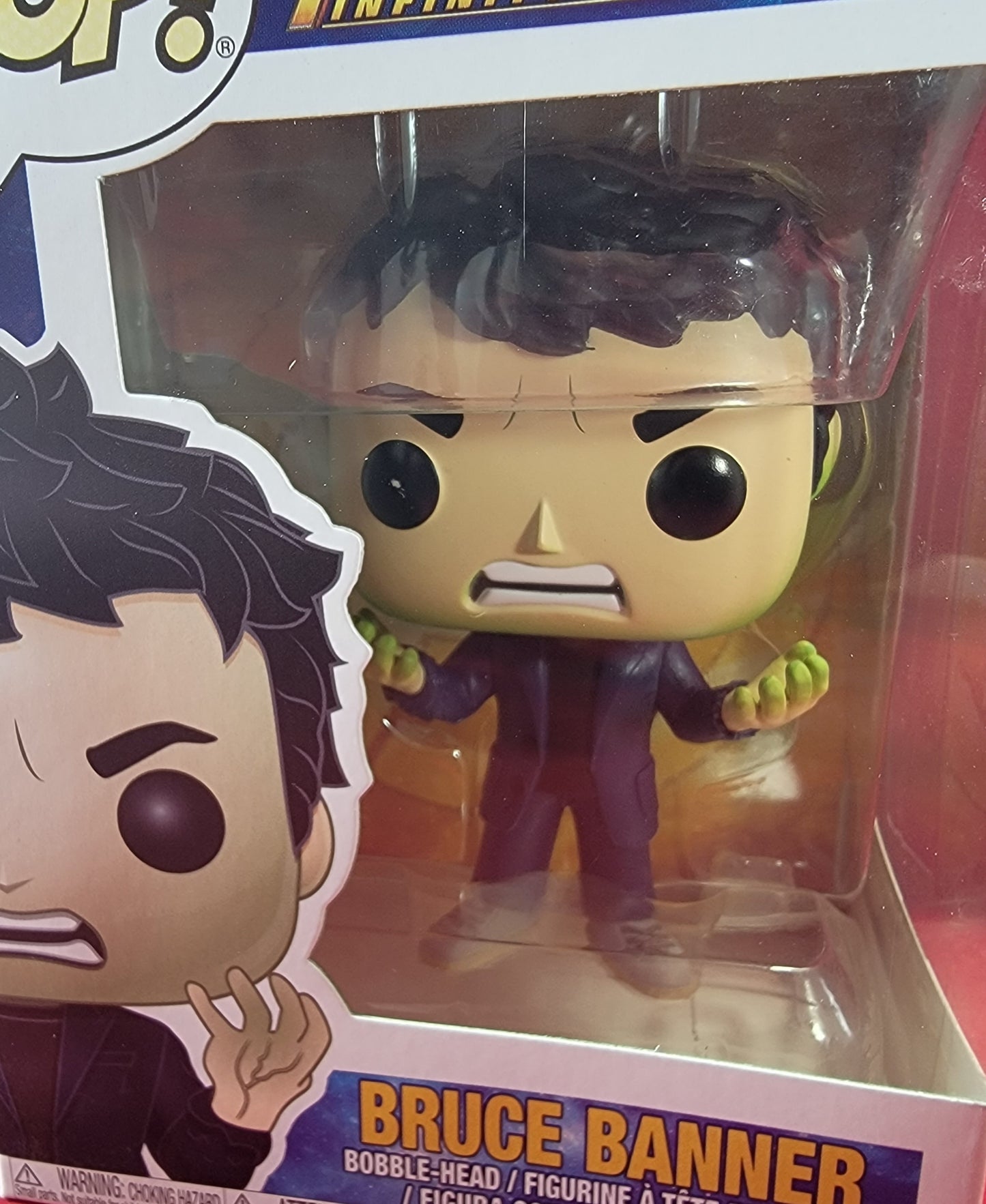 Bruce banner funko # 419 (nib)
brand new 2018 avengers infinity war Bruce banner (mark ruffalo) funko pop. pop has Bruce starting to turn into the hulk. pop has banner with lite scratches on the plastic and will be shipped in a compatible pop protector.
