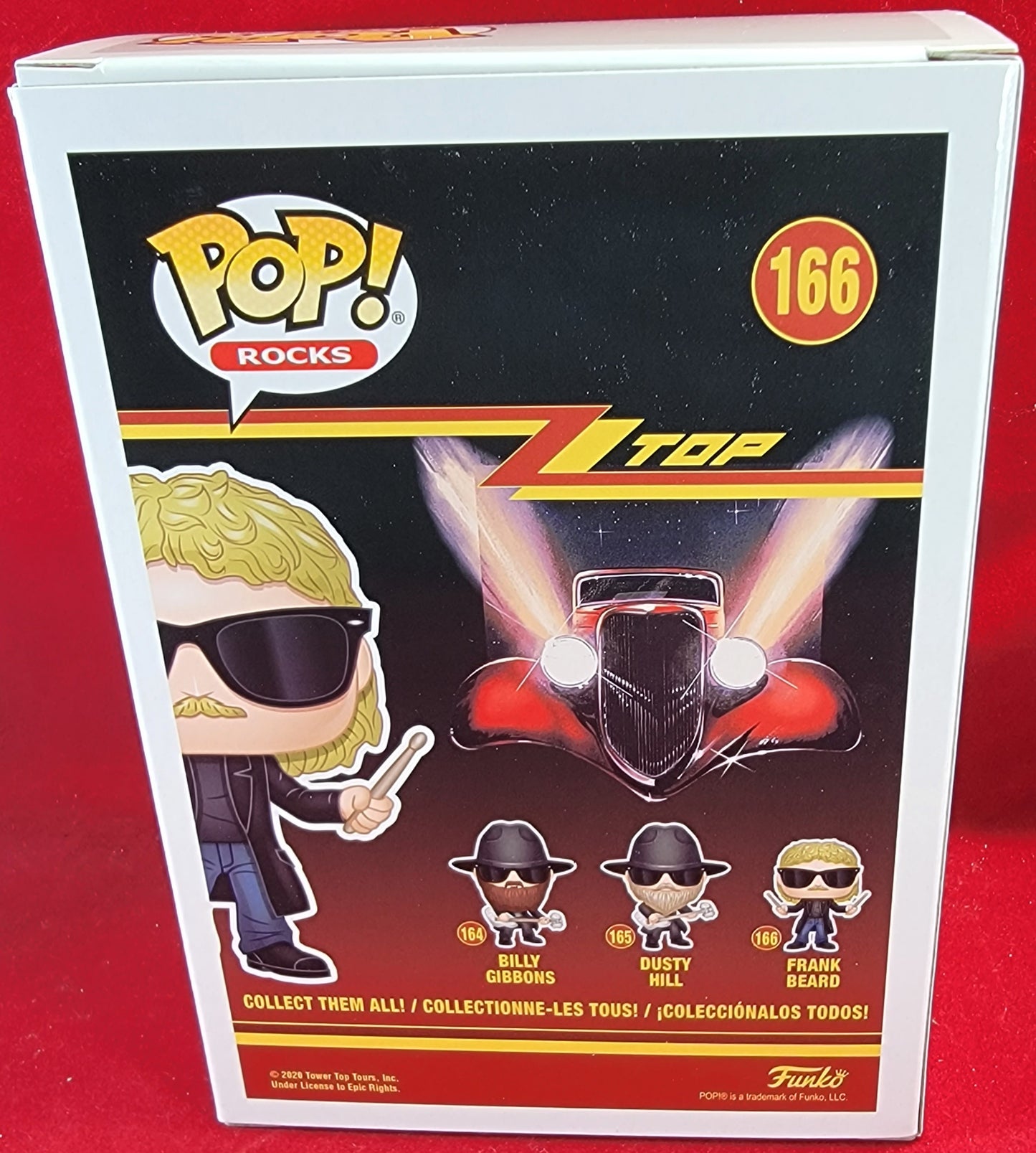 Frank beard funko # 166 (nib)
brand new drummer of zz top frank beard funko pop. pop has frank with drum sticks in hand. pop has a small zz top drum kit included. pop has a few lite scratches and will be shipped in a compatible pop protector.