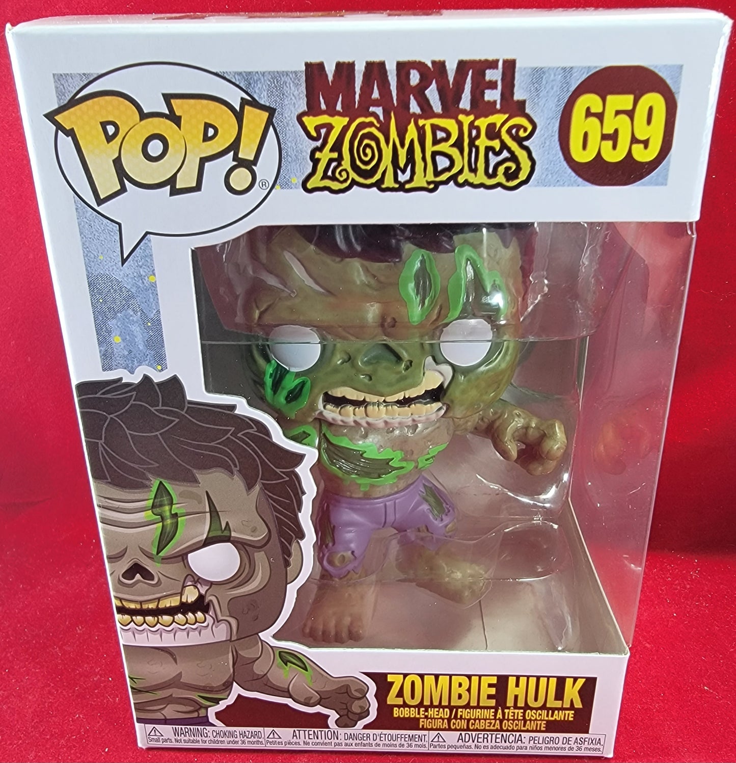 Zombie Hulk funko # 659 (nib)
brand new marvel zombies hulk funko pop. pop has Hulk in zombie form. pop has a few very lite scratches and will be shipped in a compatible pop protector.