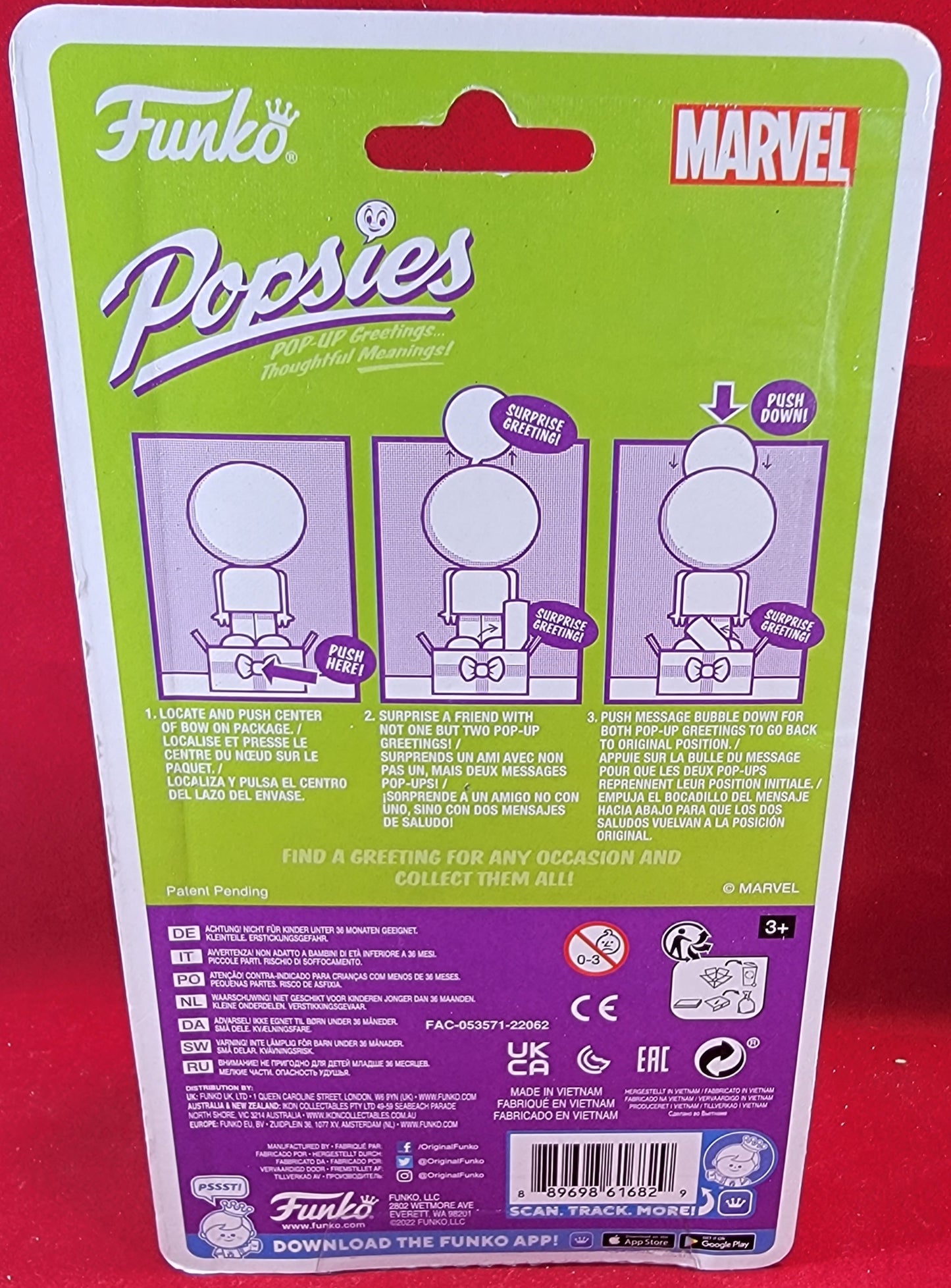 Hulk popsies 2022 (nib)
brand new Marvel popsie. popsie is 5 inches tall and 6 inches when the sign is extended. sign saids "I think you're smashing". package is sealed with only slight imperfections.