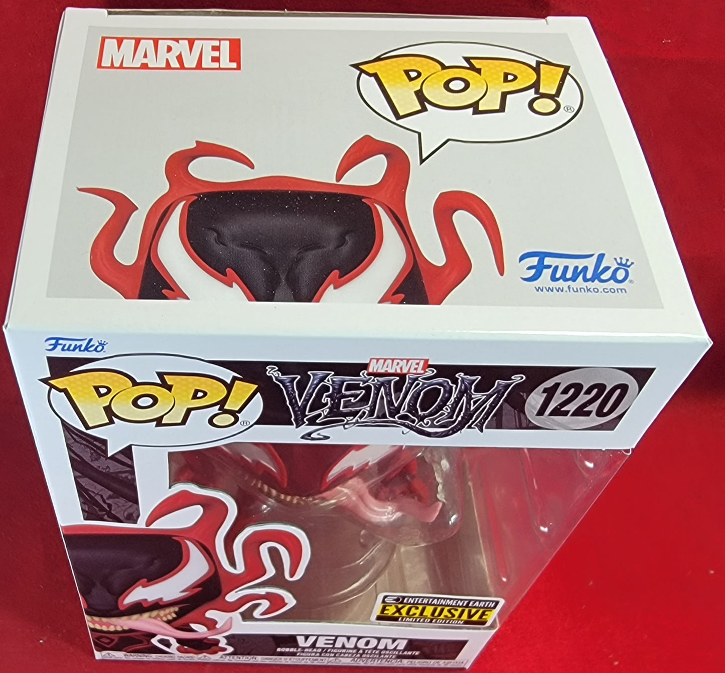 Venom entertainment earth exclusive funko # 1220 (nib)