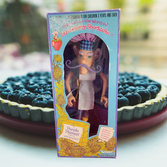 Purple Pieman Strawberry Shortcake figure with berry bird (nib)