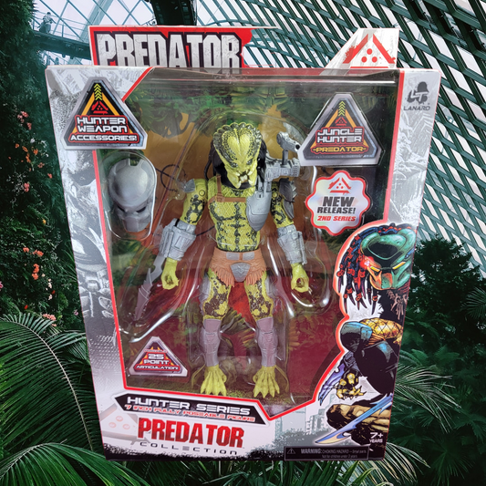 7 inch warrior hunter predator (nib) Brand new fully poseable Wal-Mart exclusive jungle hunter predator. 25 point articulation figure from lanard. Excellent condition.
